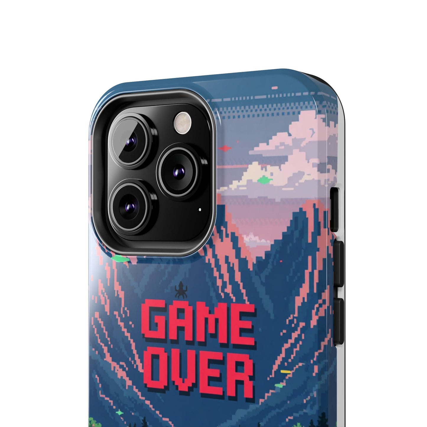 Pixel Art Tough Phone Case - 'Game Over' Design for Gamers