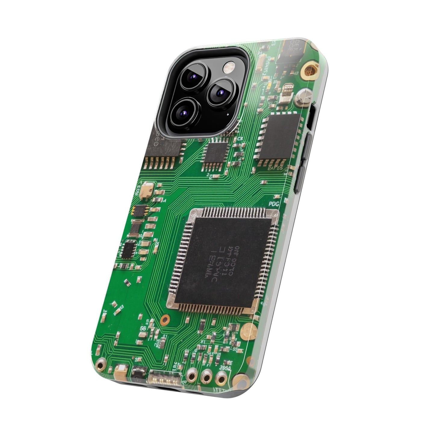 Circuit Board Tough Phone Case - Durable Tech Design