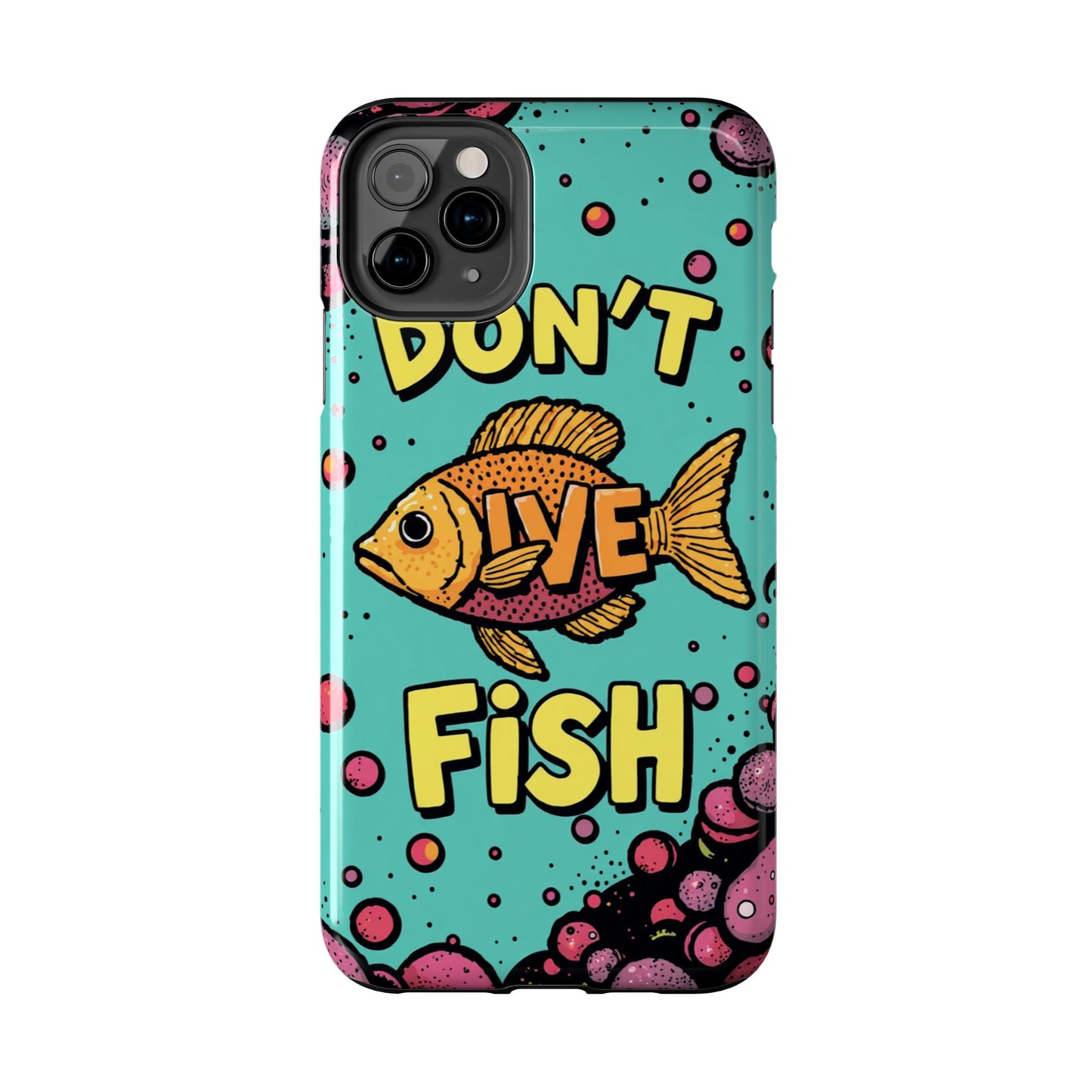 Catchy Fish-Themed Tough Phone Cases, Unique Gift for Fish Lovers, Durable Protection for Phones, Fun Aquatic Design, Ideal for Holidays