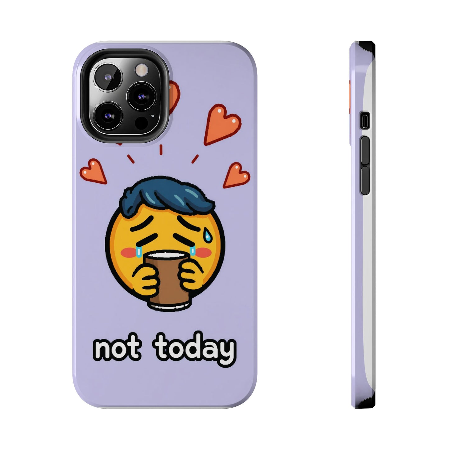 Cute Tough Phone Case - 'Not Today' Emoji Design