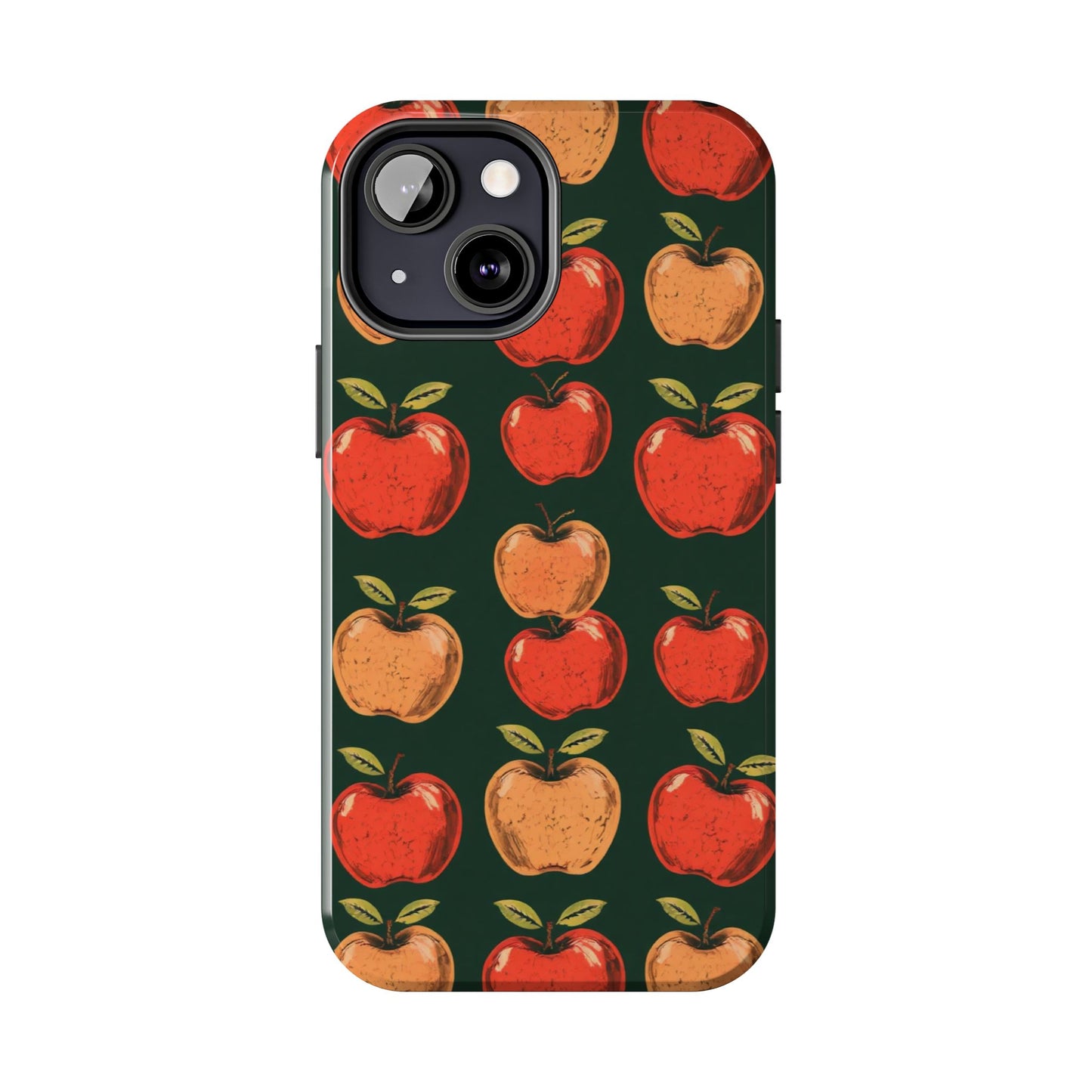 Apple Retro Pattern Tough Phone Case - Durable, Stylish, and Protective for Everyday Use - for iPhone