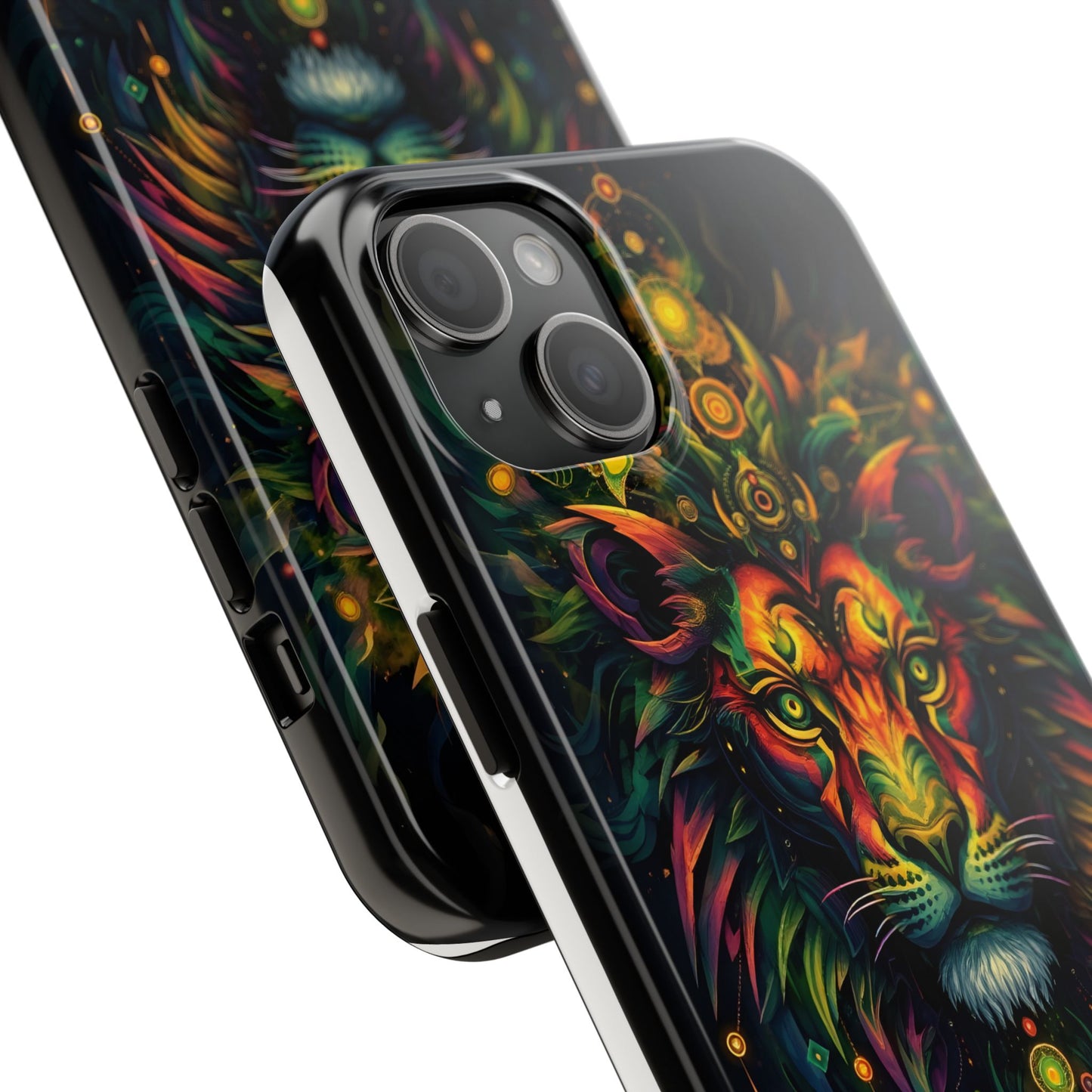 Vibrant Mystical Lion Art Tough Phone Case - Bold Protector for Animal Lovers - for iPhone