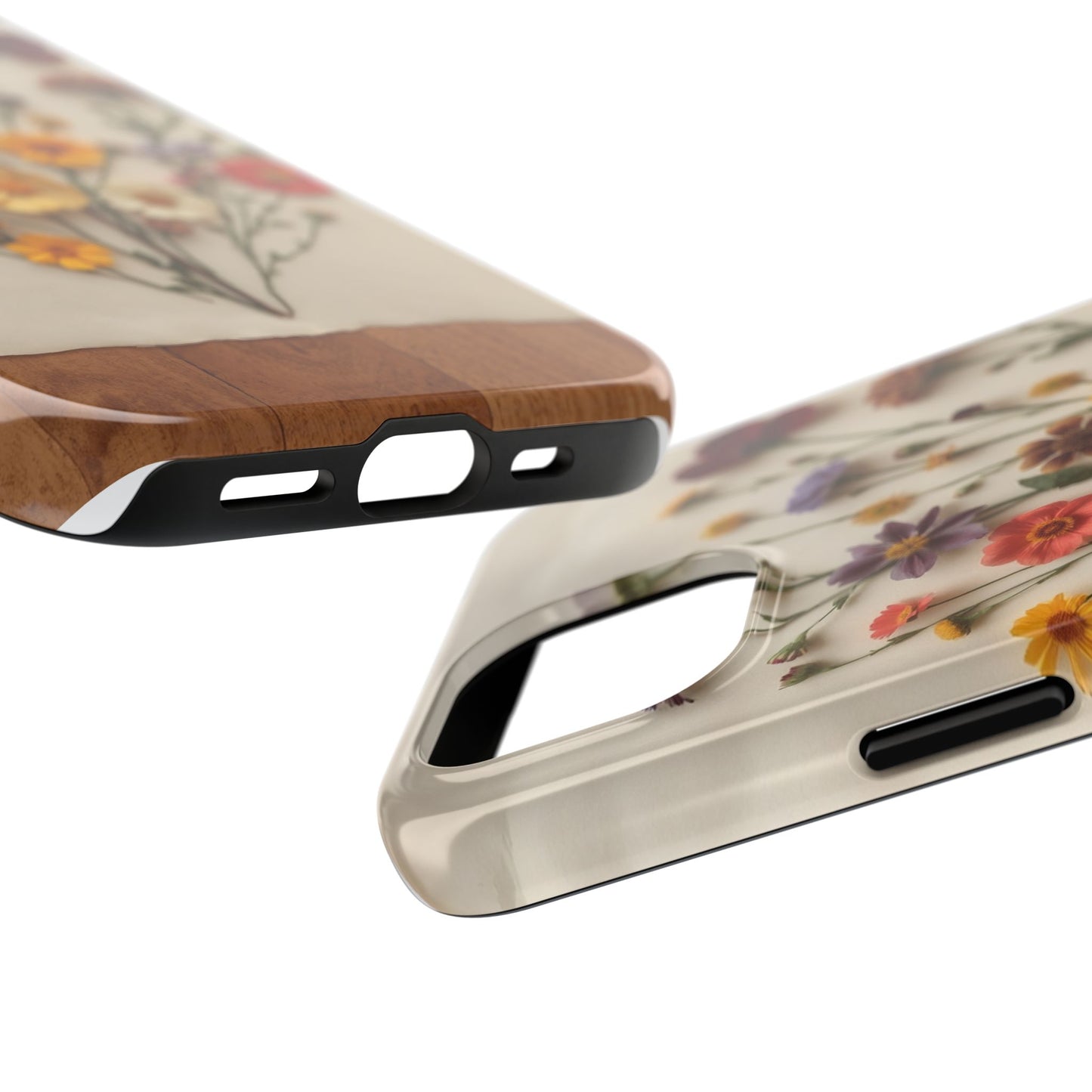 Floral Tough Phone Case - Durable Protection with Nature-Inspired Design