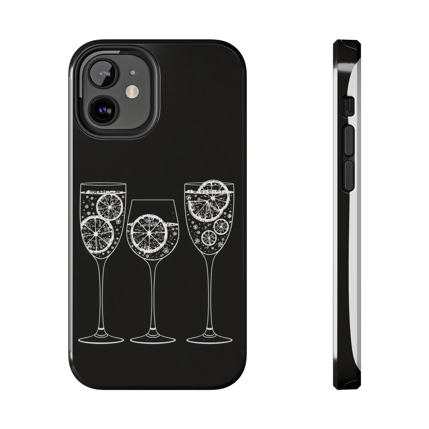 Stylish Tough Phone Cases with Citrus Glass Design, Protective Cases for Parties, Summer Events, and Everyday Use