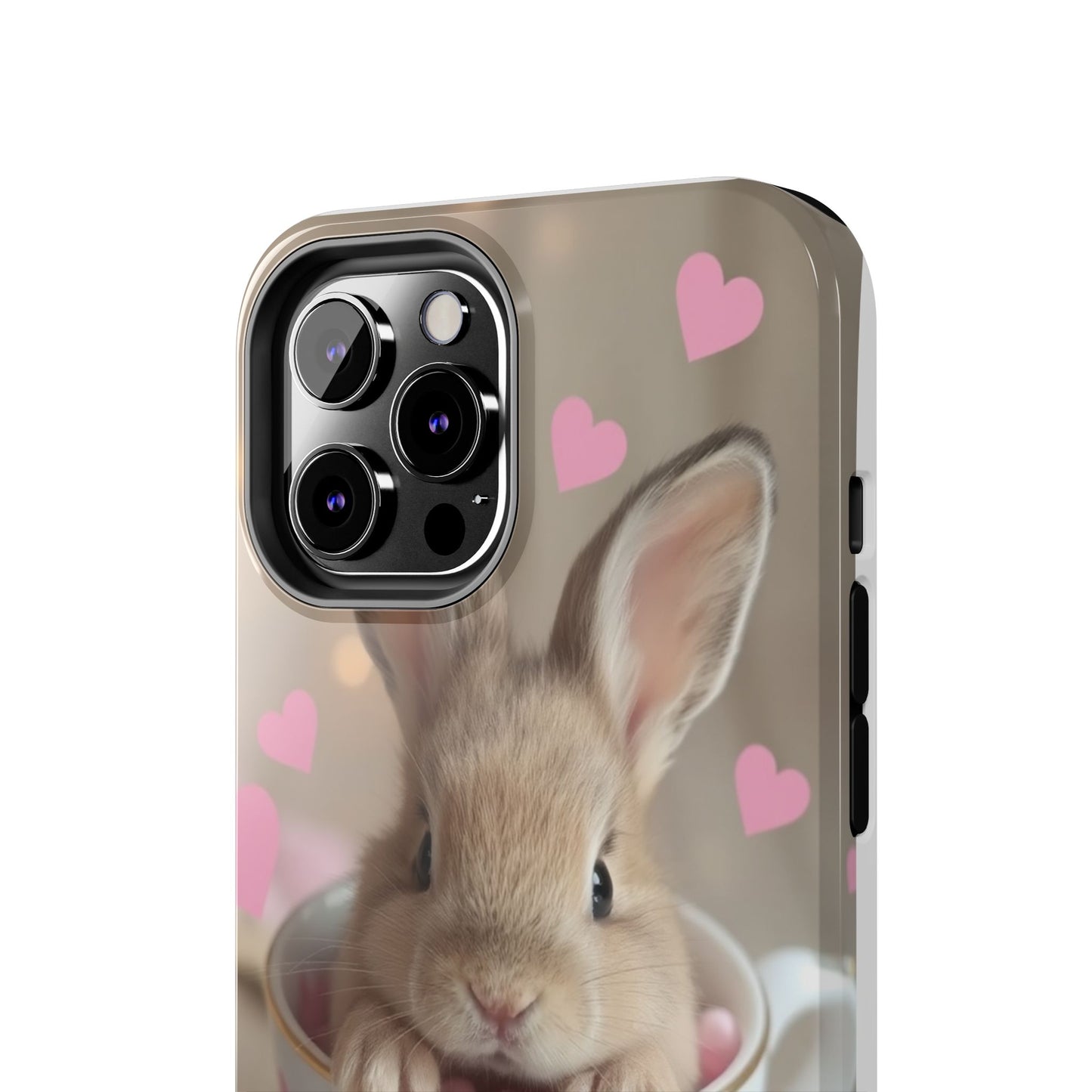 Adorable Bunny Phone Case with Heart Design - Cute Gift for Animal Lovers