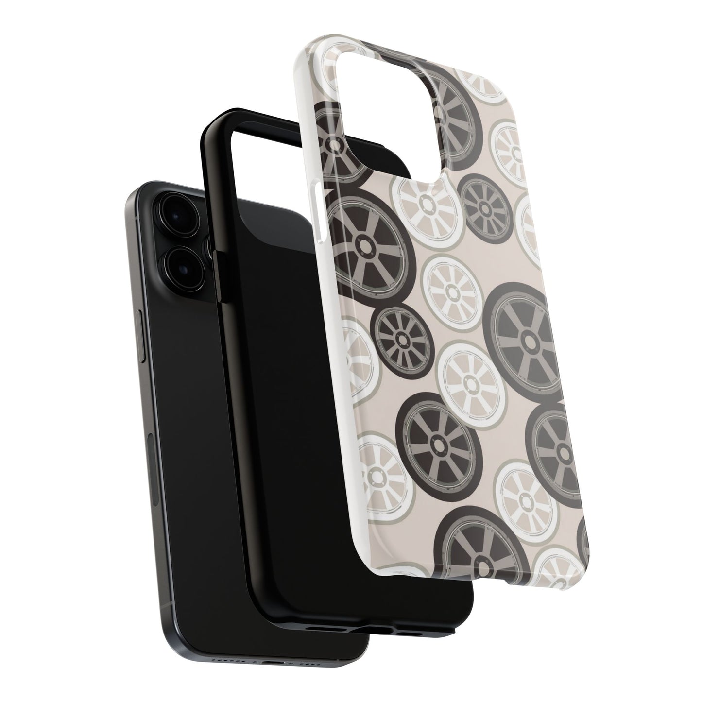 Racing Wheel Design Tough Phone Case – Durable Protection for Automotive Enthusiasts