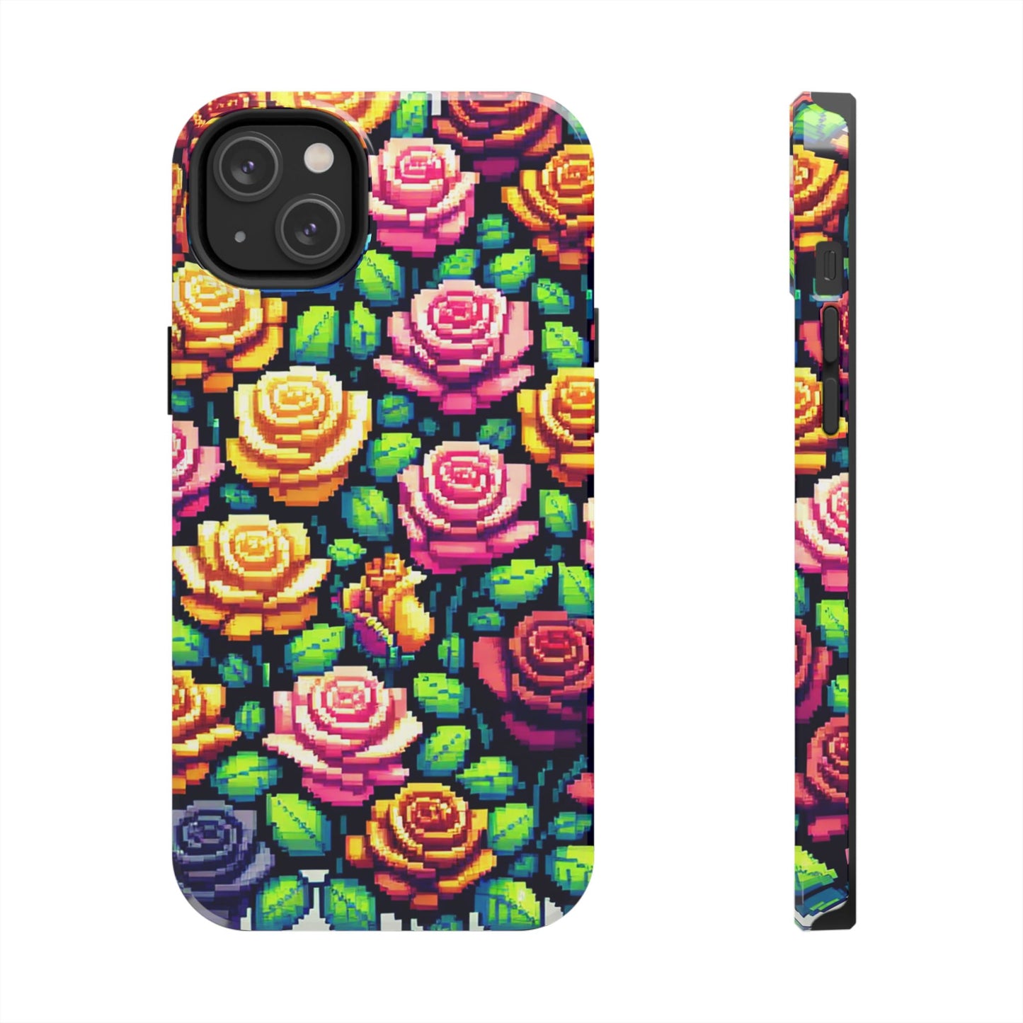 Pixel Art Roses Tough Phone Case - Stylish Protection - for iPhone