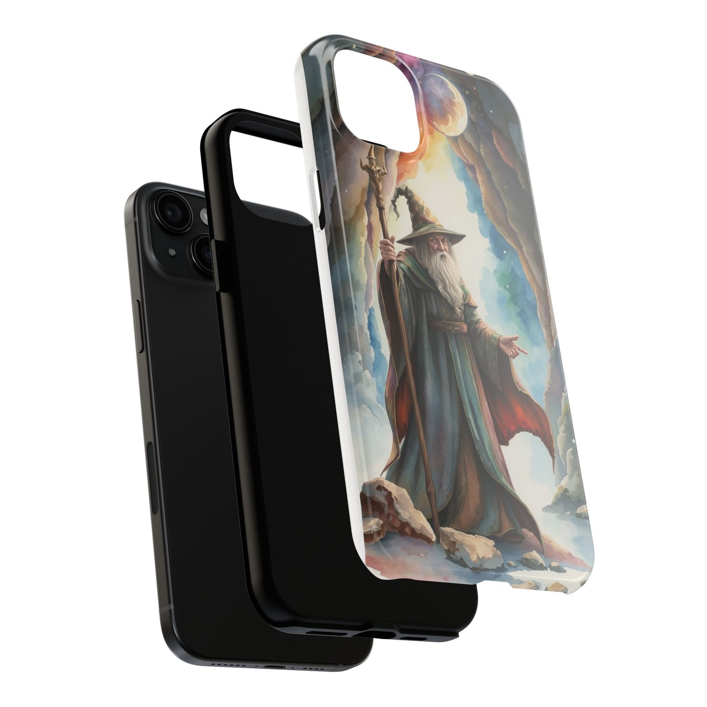 Magical Wizard Phone Case - Tough, Durable Phone Cover for Fantasy Lovers, Geek Gift, Unique Design, Celestial Phone Accessory