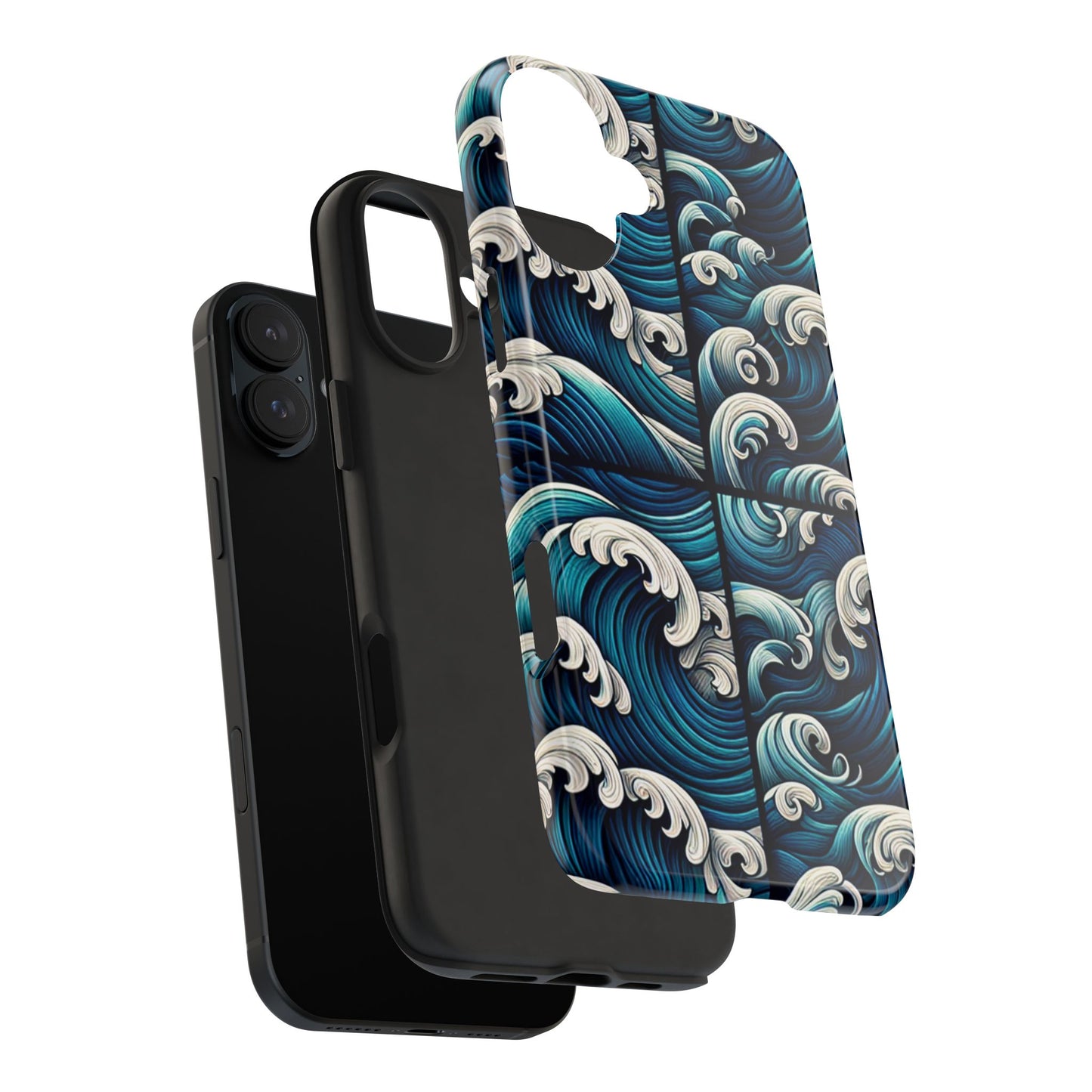 Ocean Waves Tough Phone Case - Durable Protection with Artistic Design - for iPhone