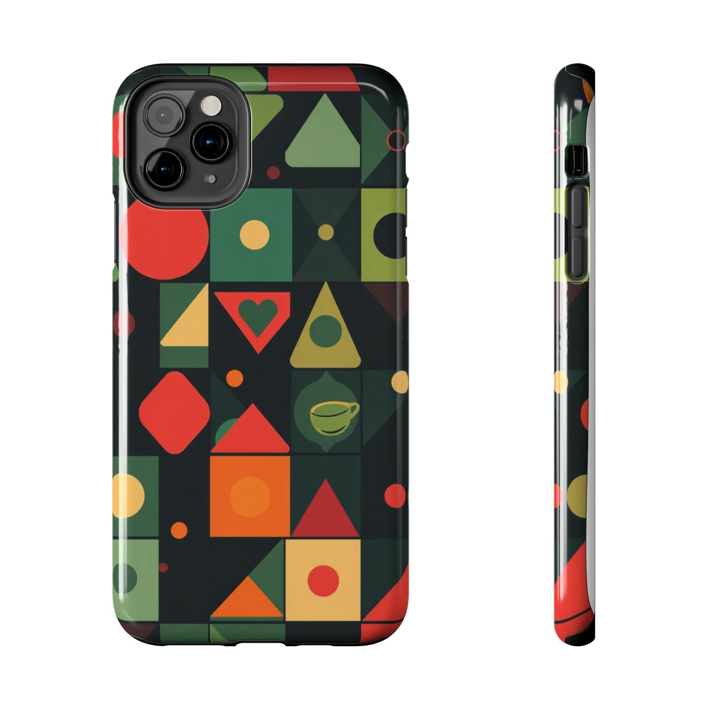 Vibrant Geometric Tough Phone Cases – Stylish Protection for Trendsetters - for iPhone