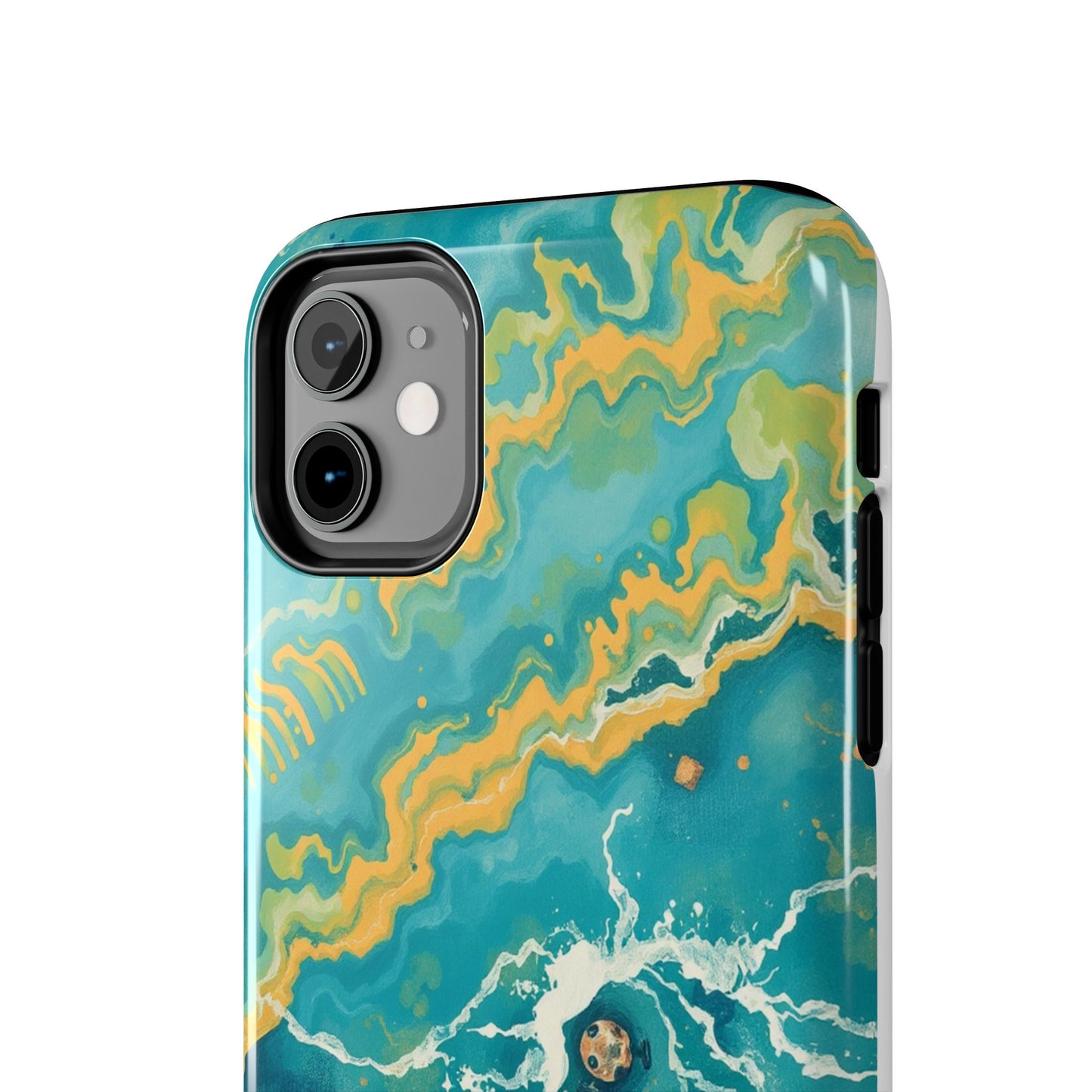 Ocean Wave Tough Phone Case – Durable Protection with Abstract Art Design