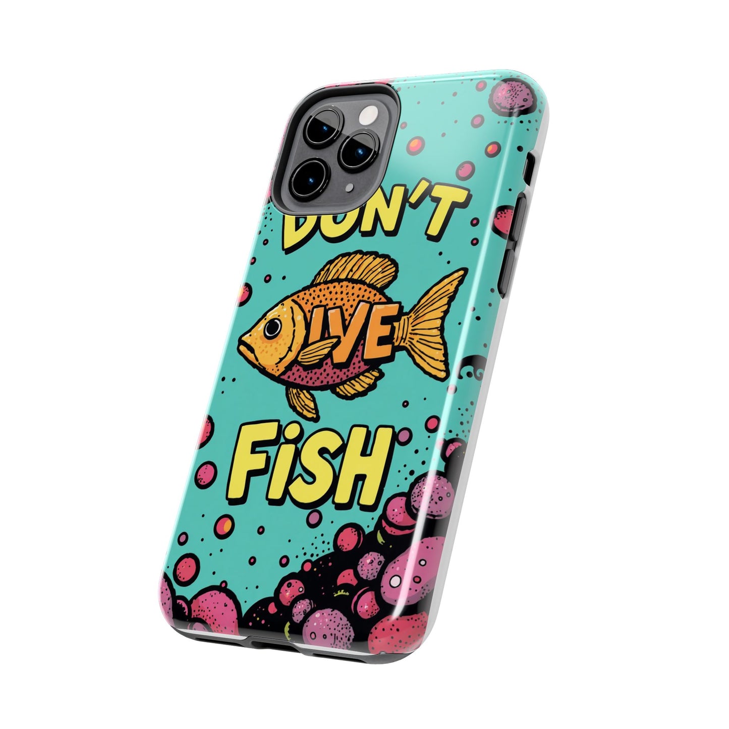 Catchy Fish-Themed Tough Phone Cases, Unique Gift for Fish Lovers, Durable Protection for Phones, Fun Aquatic Design, Ideal for Holidays