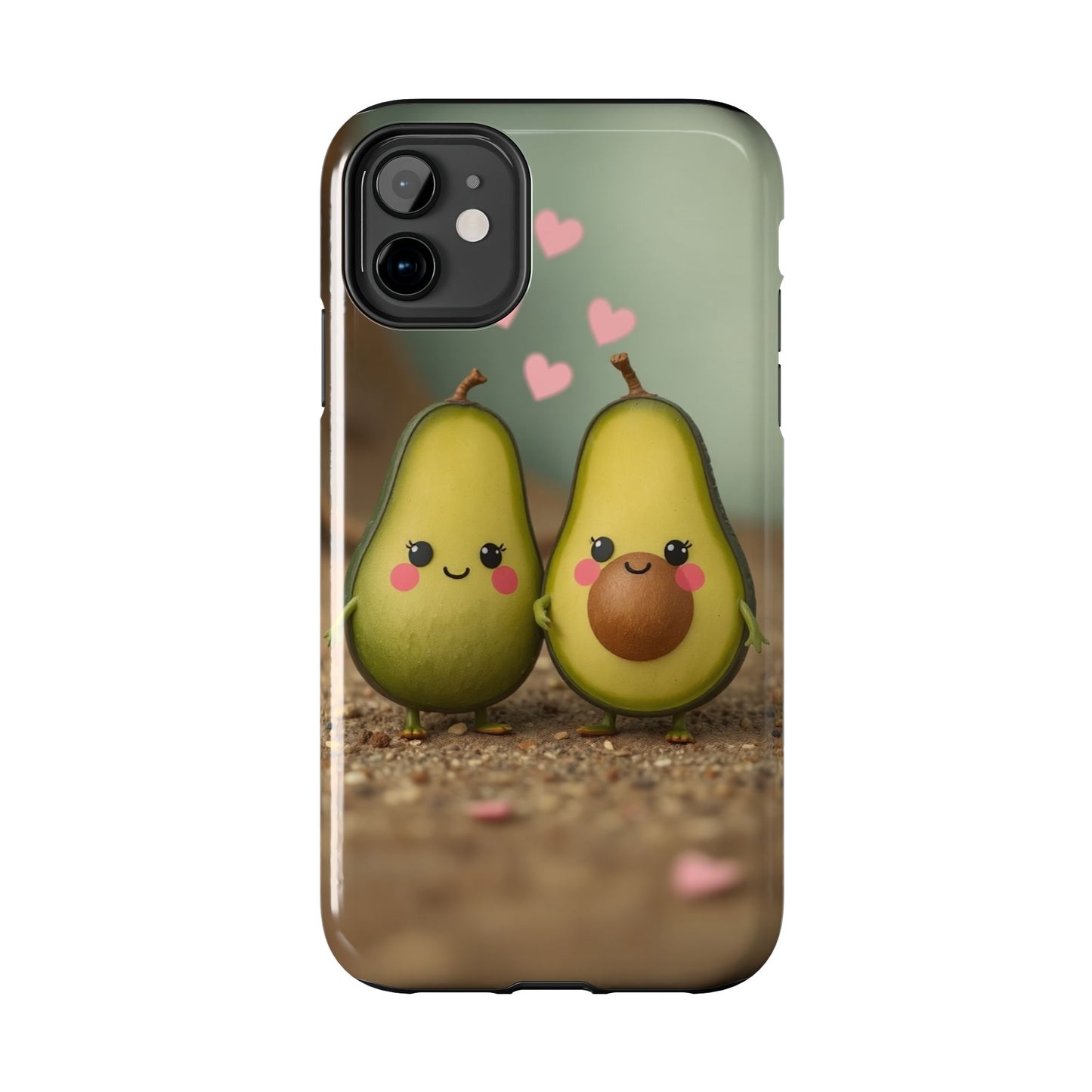 Cute Avocado Phone Case, Funny Tough Case, Quirky Phone Accessory, Gifts for Foodies, Valentine's Day Present