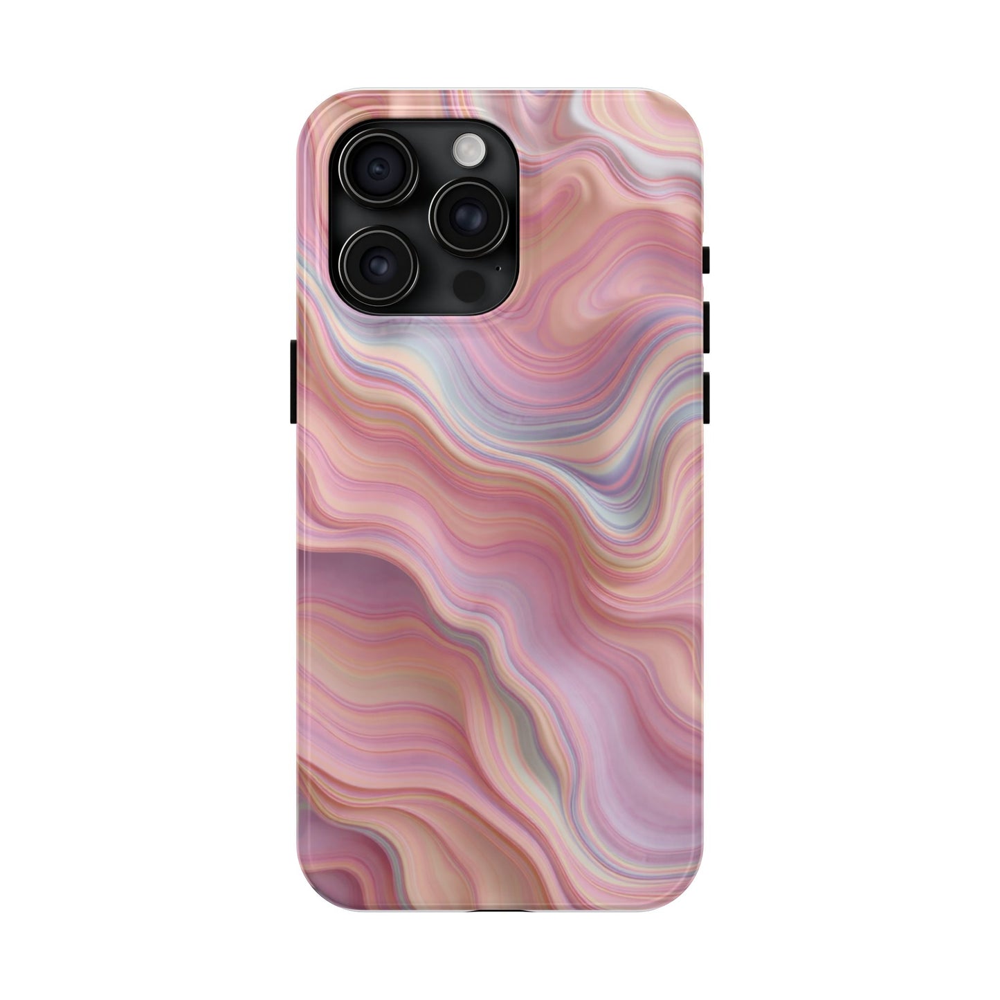 Stylish Tough Phone Cases - Abstract Pink Marble Design