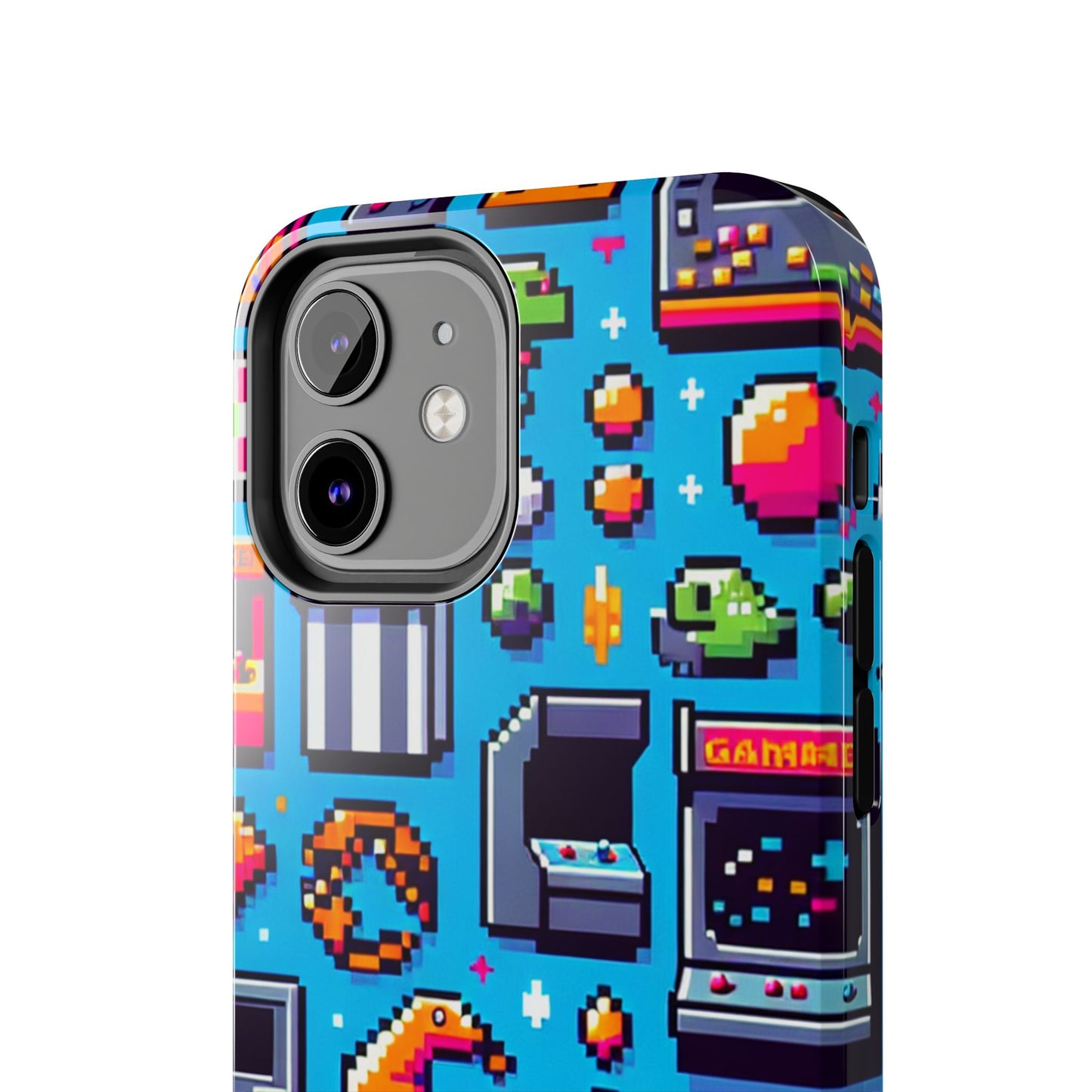 Retro Gaming Tough Phone Case - Pixel Art Design for Gamers - for iPhone