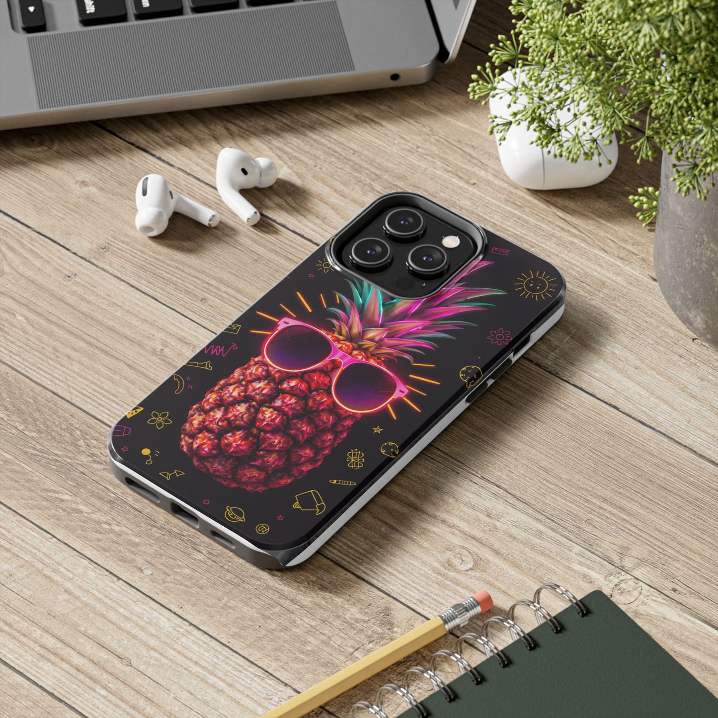 Tough Pineapple Phone Case - Cool, Vibrant Design Perfect for Summer Vibes