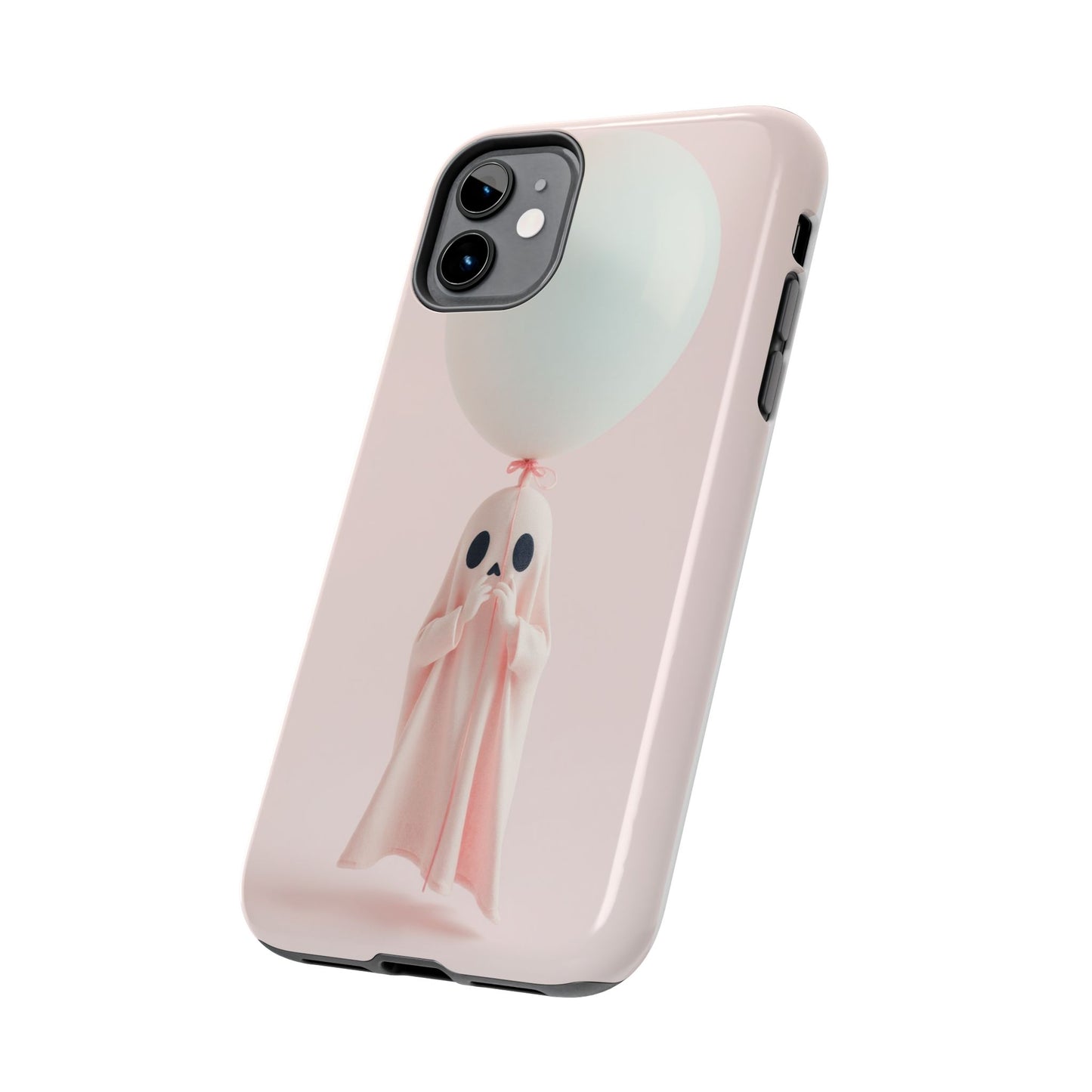 Cute Ghost Phone Case with Balloon - Tough Protection for Spooky Vibes