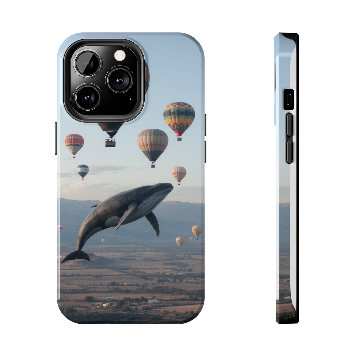 Whale Hot Air Balloon Tough Phone Case - Adventure & Nature Lovers