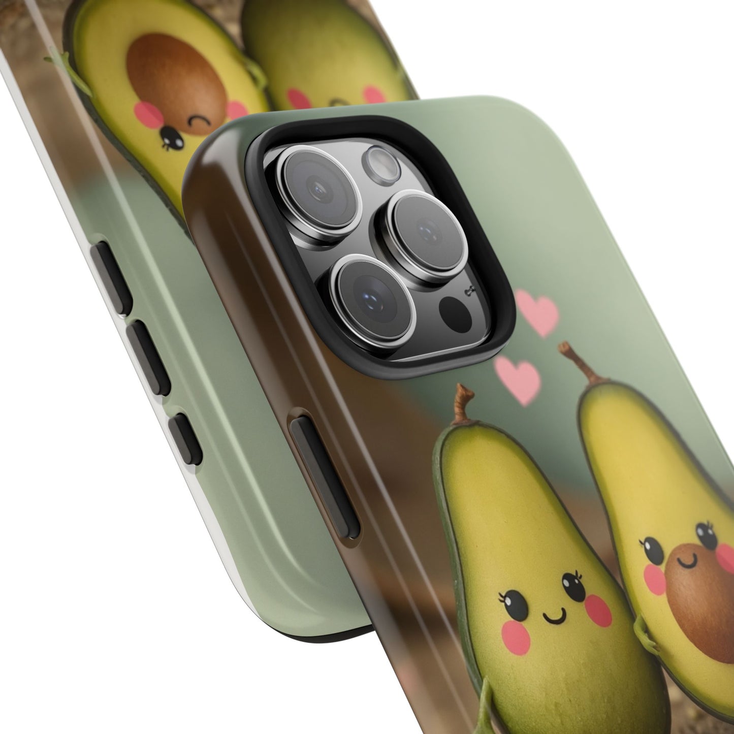 Cute Avocado Phone Case, Funny Tough Case, Quirky Phone Accessory, Gifts for Foodies, Valentine's Day Present