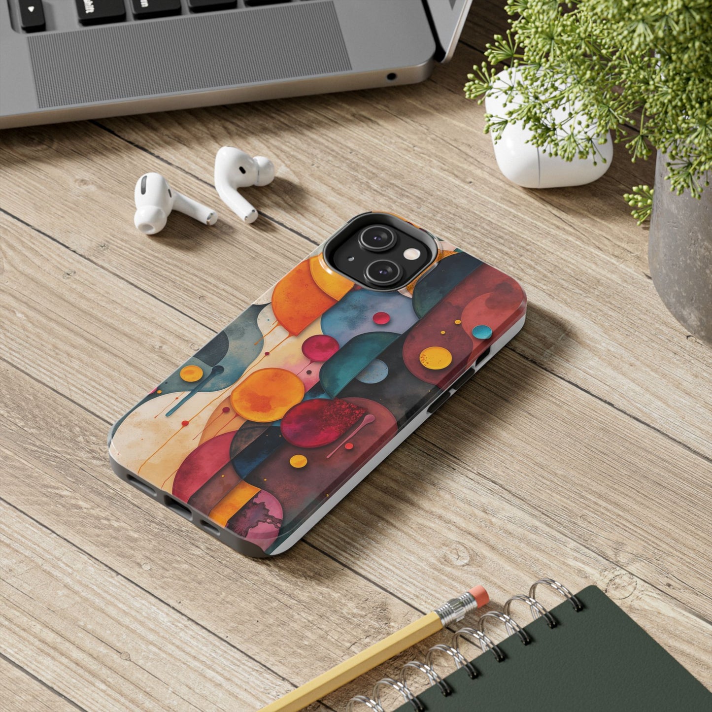 Artistic Tough Phone Cases - Colorful Abstract Design for Trendy Protection - for iPhone