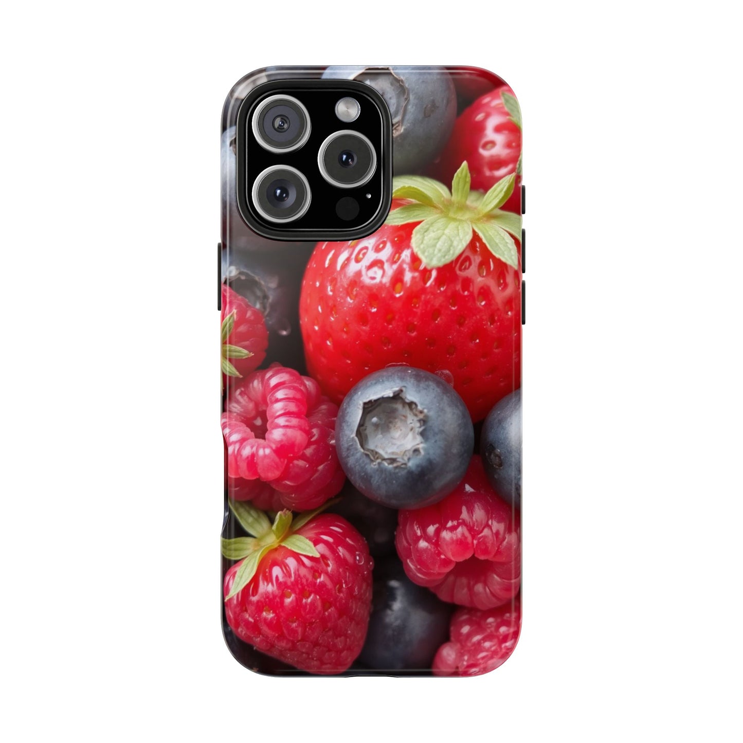 Fruit-Themed Tough Phone Case - Berry Burst Design