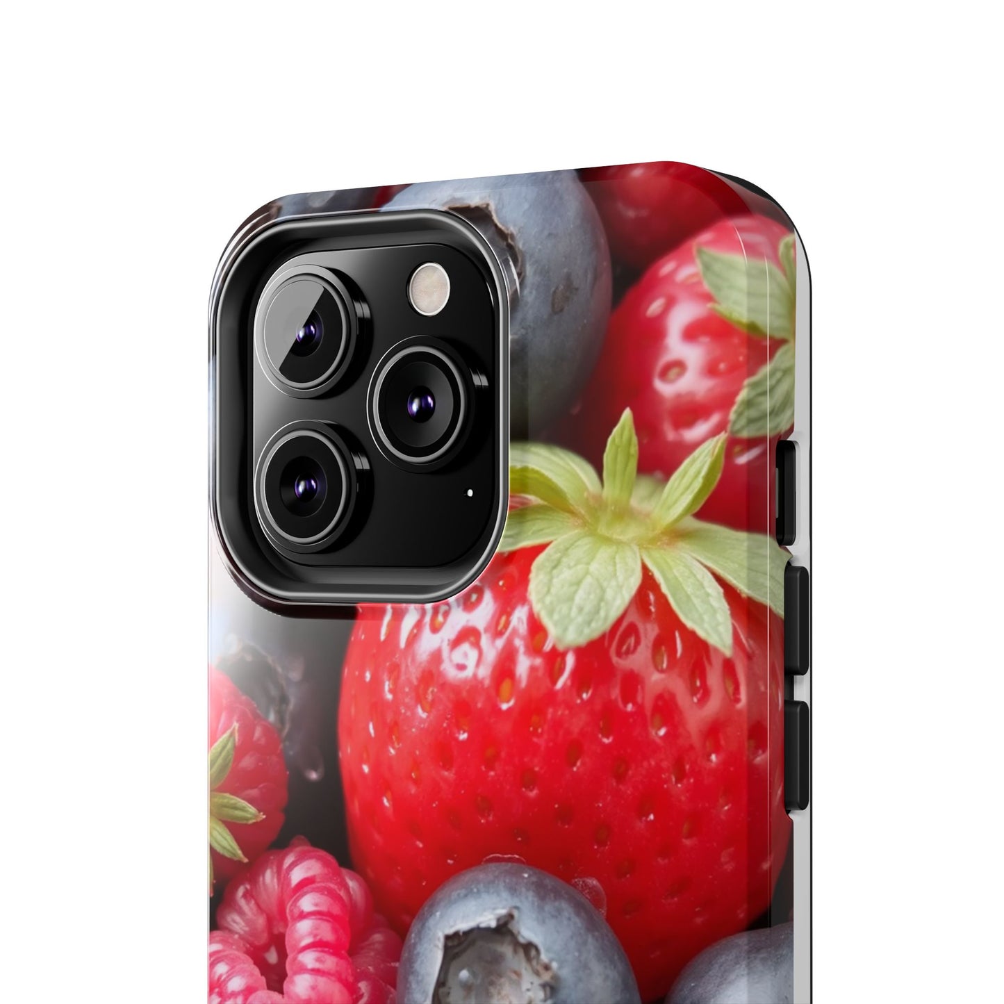 Fruit-Themed Tough Phone Case - Berry Burst Design
