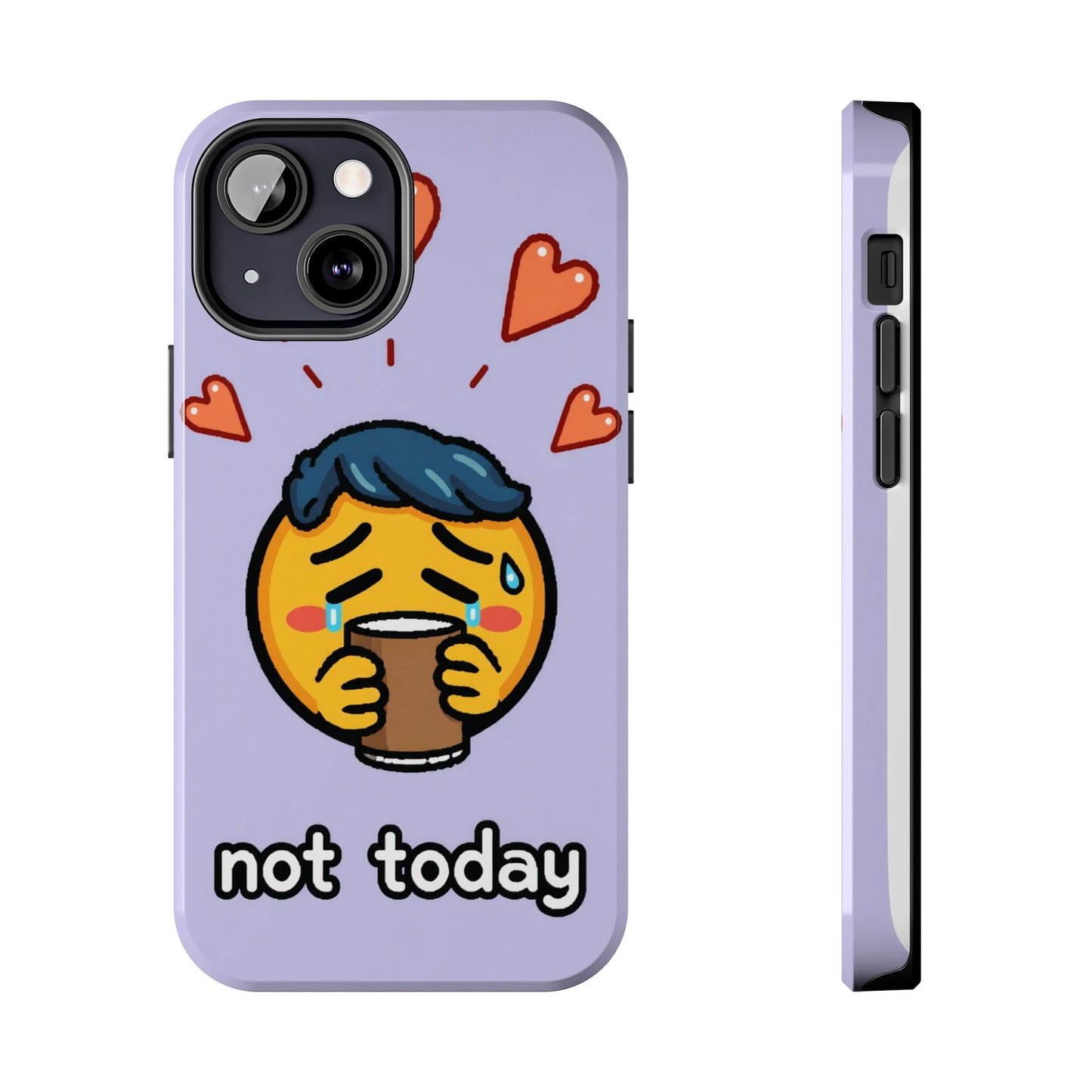 Cute Tough Phone Case - 'Not Today' Emoji Design
