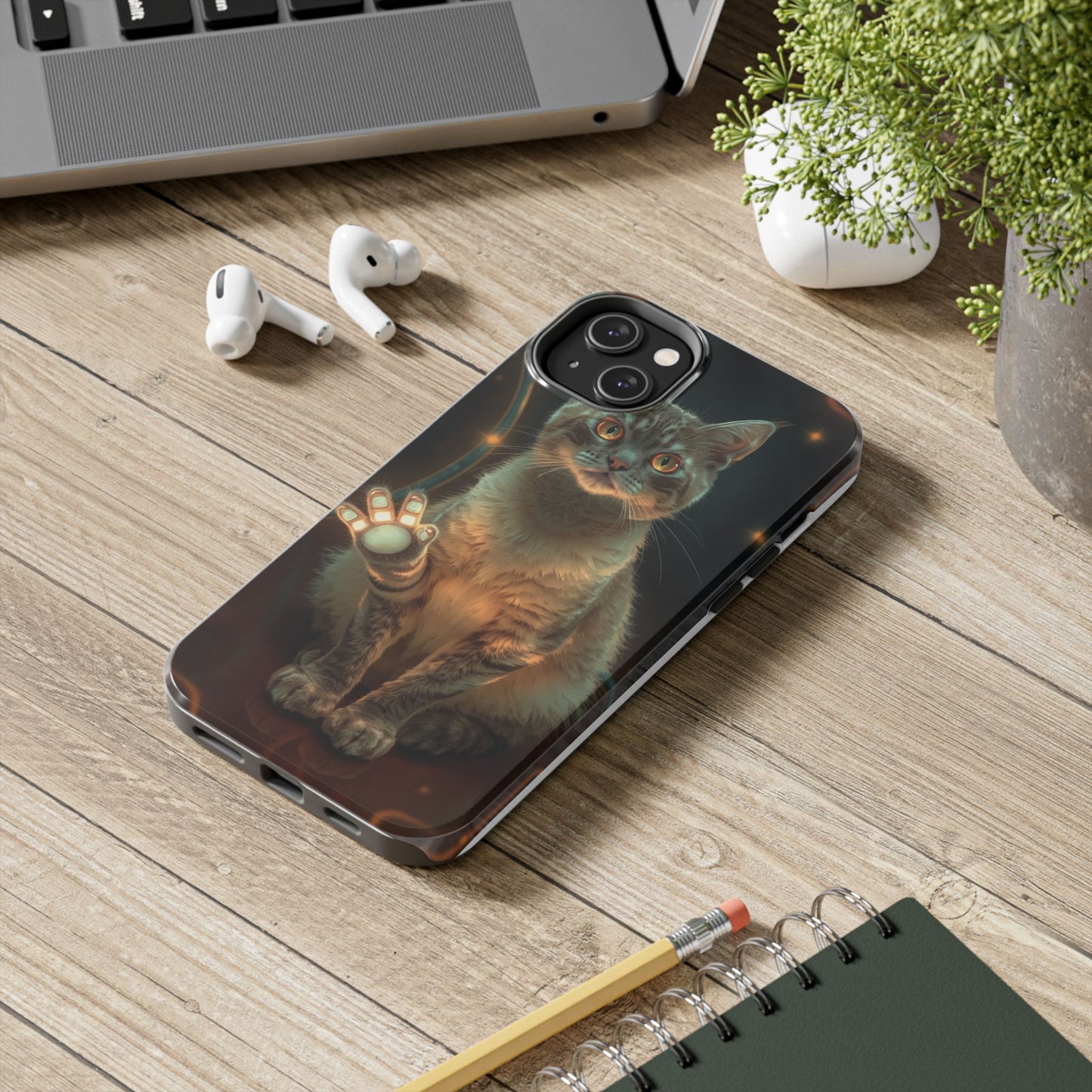 Whimsical Cat Phone Case | Tough Phone Cases for Cat Lovers, Pet Accessories, Gift for Cat Owners, Cute Phone Cover, Personalized Tech