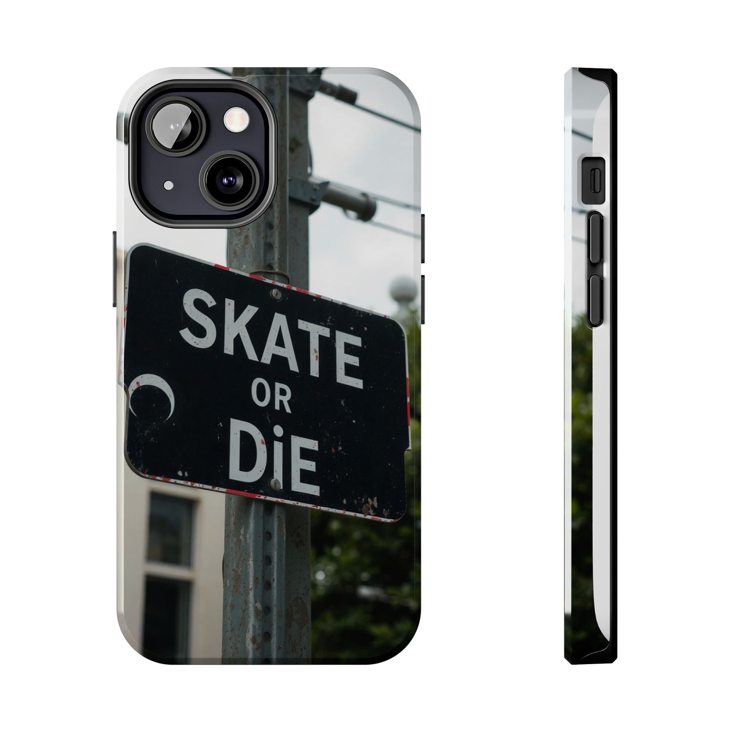 Black Sign Skate or Die Design - Tough Phone Case for iPhone