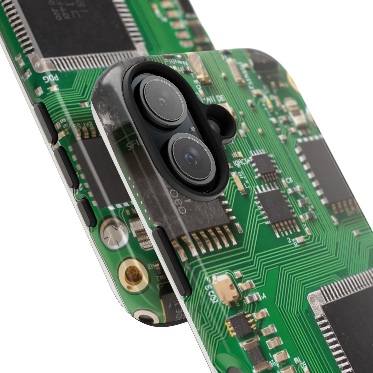 Circuit Board Tough Phone Case - Durable Tech Design