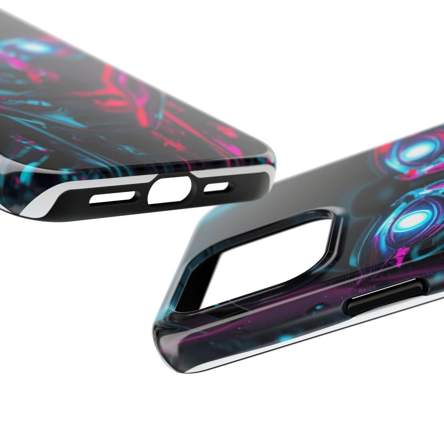Futuristic Phone Case, Tough Phone Cover, Cyberpunk Style, Robot Design, Gift for Tech Lovers, Unique Phone Accessories