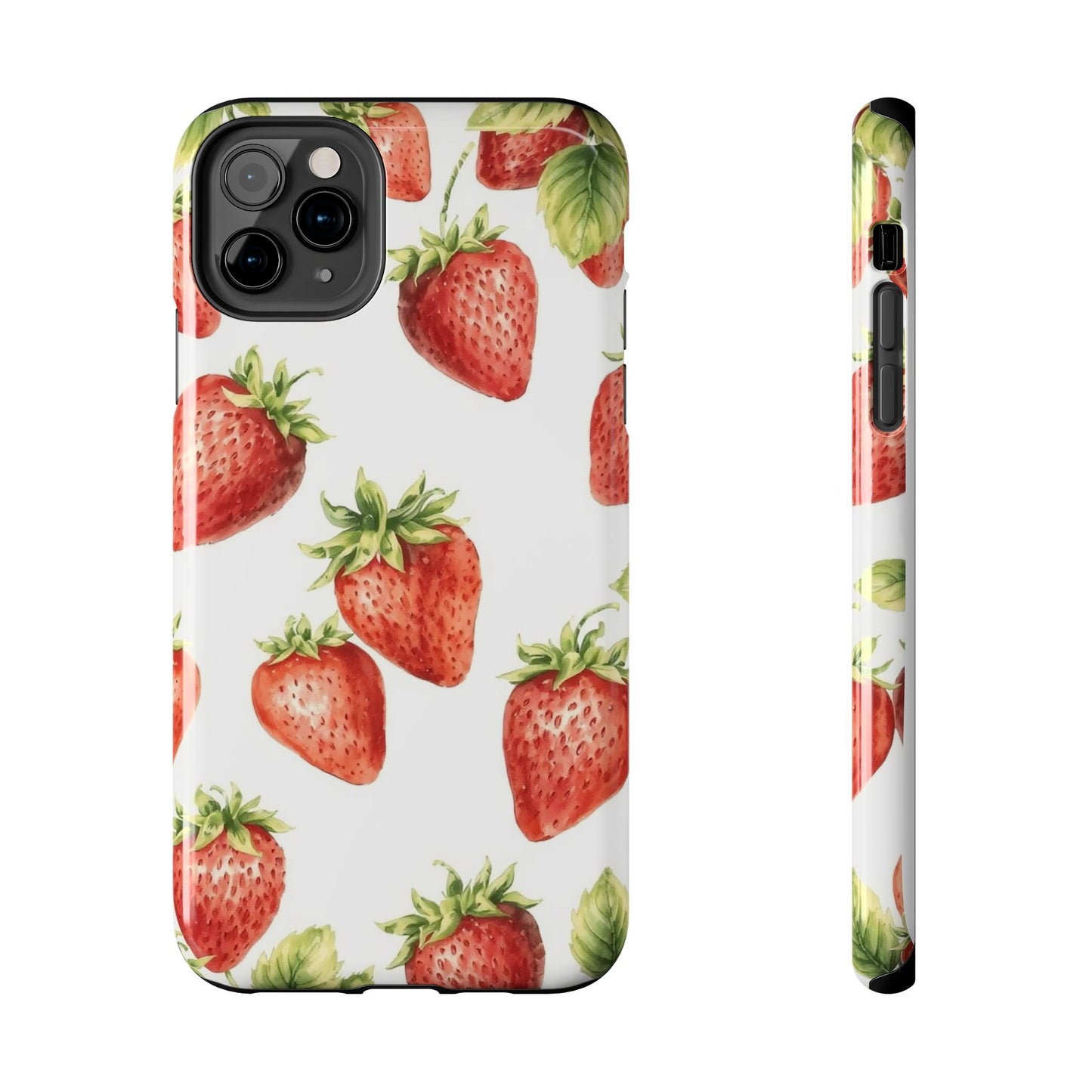 Strawberry Tough Phone Case - Durable Protection with a Fresh Design - for iPhone