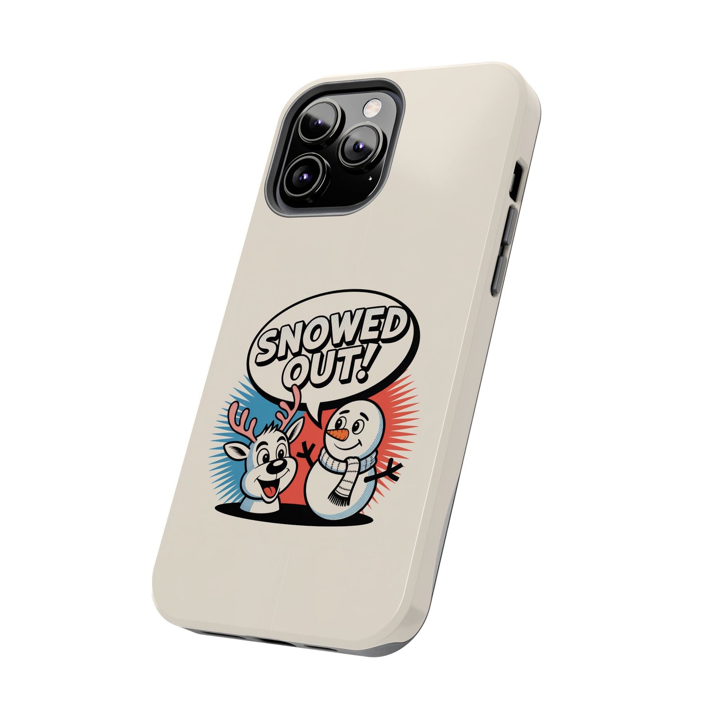 Snowman & Reindeer Tough Phone Case - Snowed Out Holiday Design