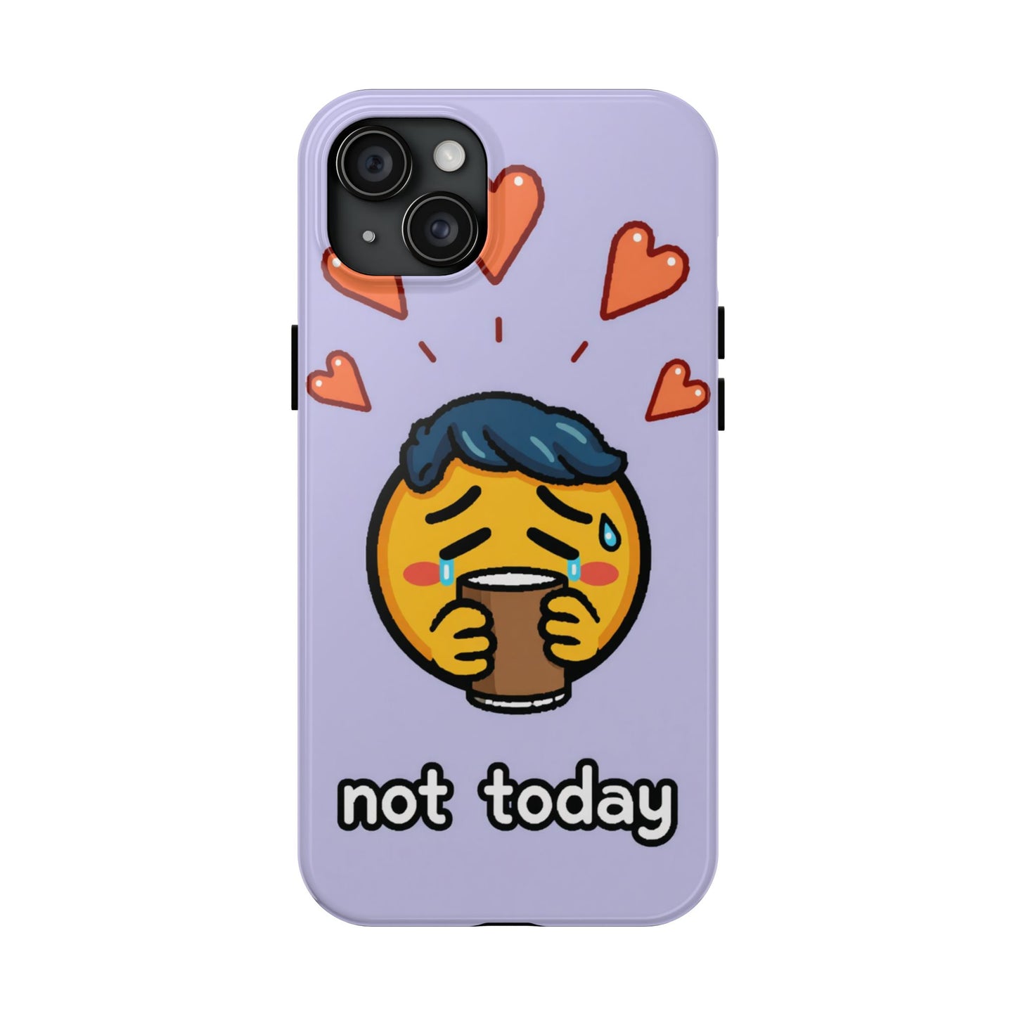 Cute Tough Phone Case - 'Not Today' Emoji Design