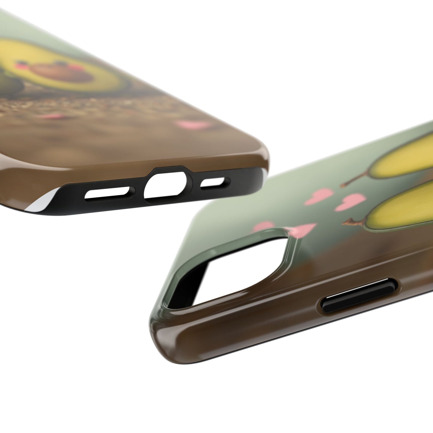 Cute Avocado Phone Case, Funny Tough Case, Quirky Phone Accessory, Gifts for Foodies, Valentine's Day Present
