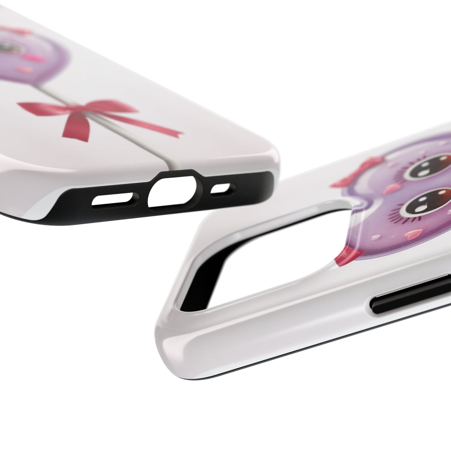 Cute Heart Lollipop Tough Phone Case - Adorable Protection for Candy Lovers
