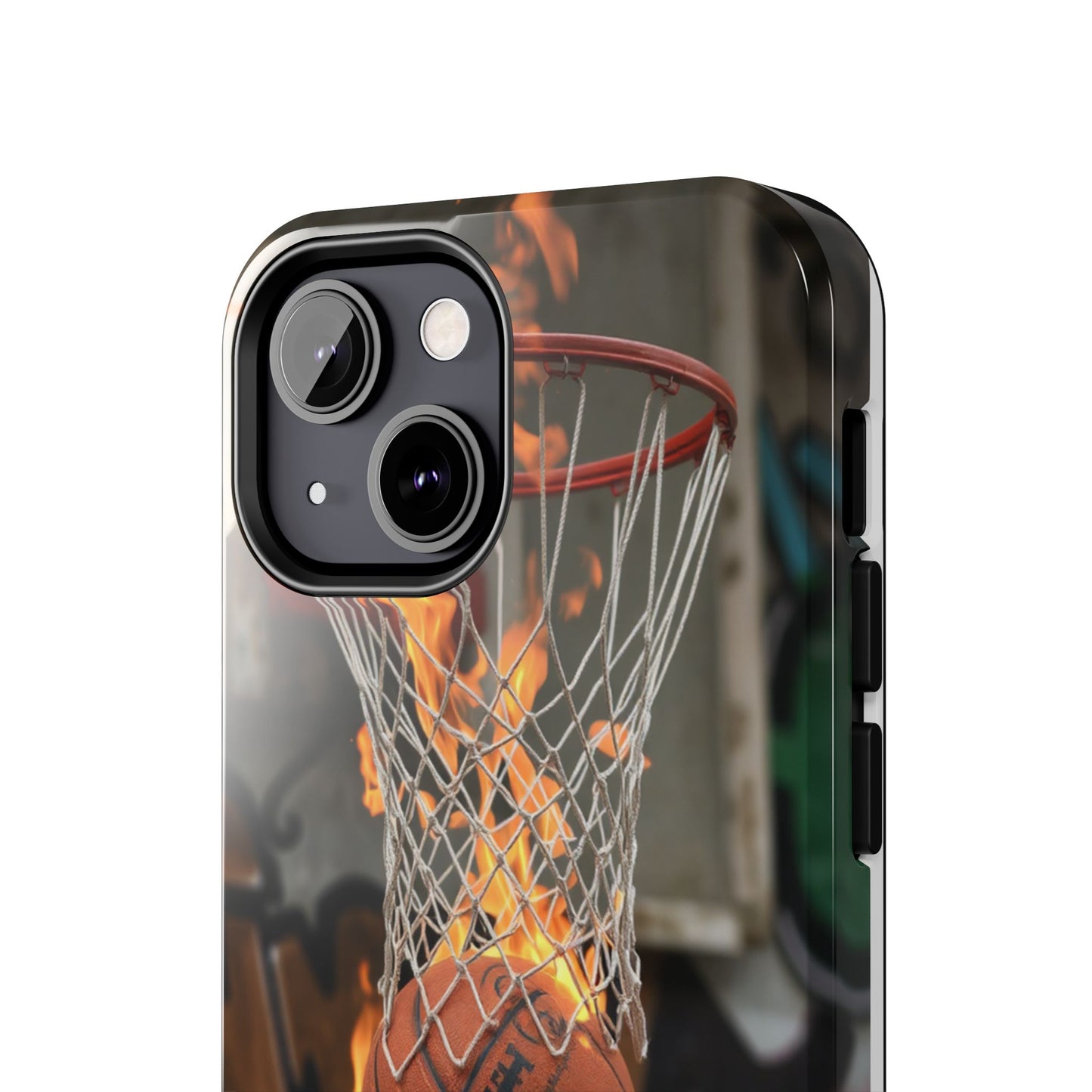 Fire Basketball Tough Phone Case - Durable Sporty Design for Athletes & Fans