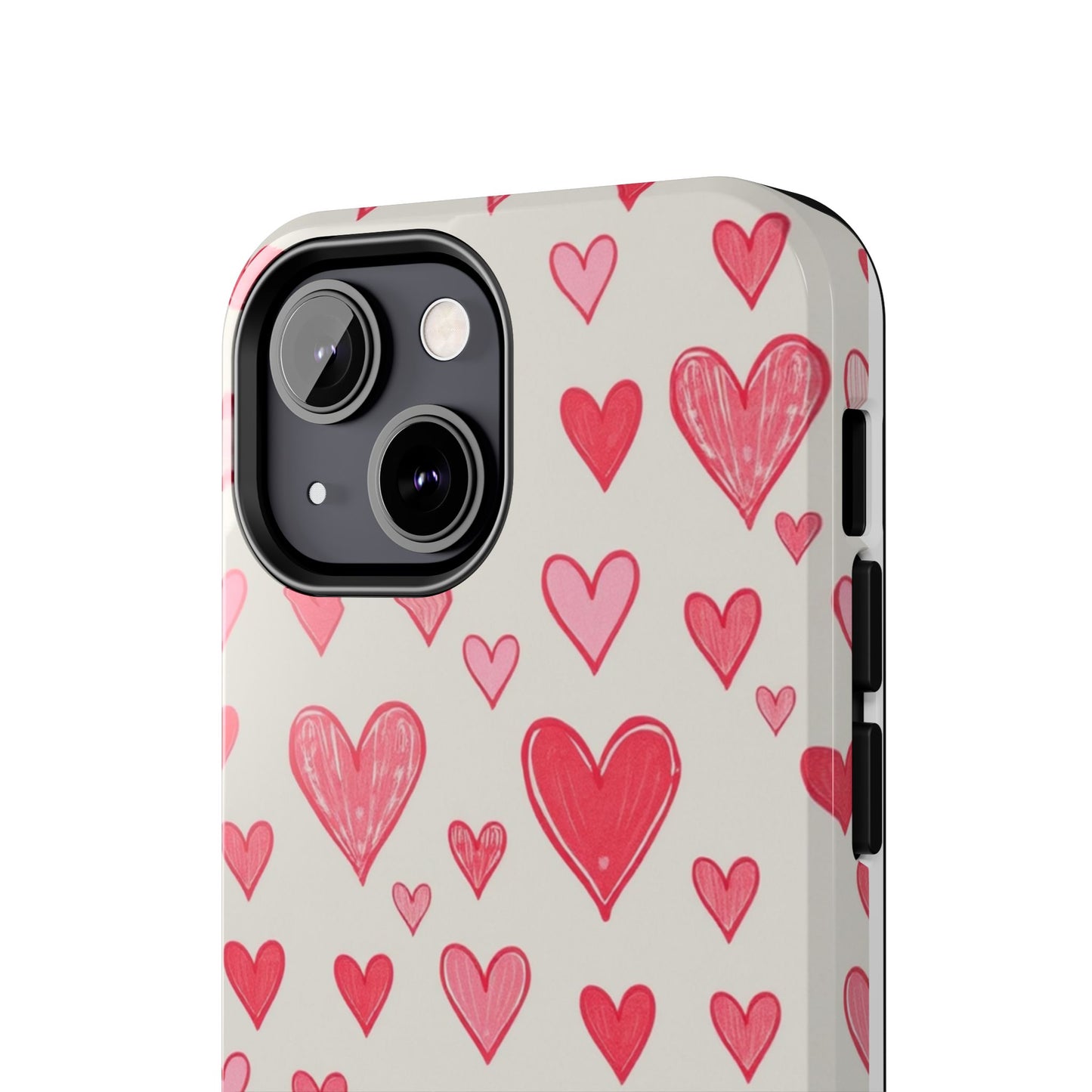 Heart Pattern Tough Phone Case - Cute and Stylish Protection