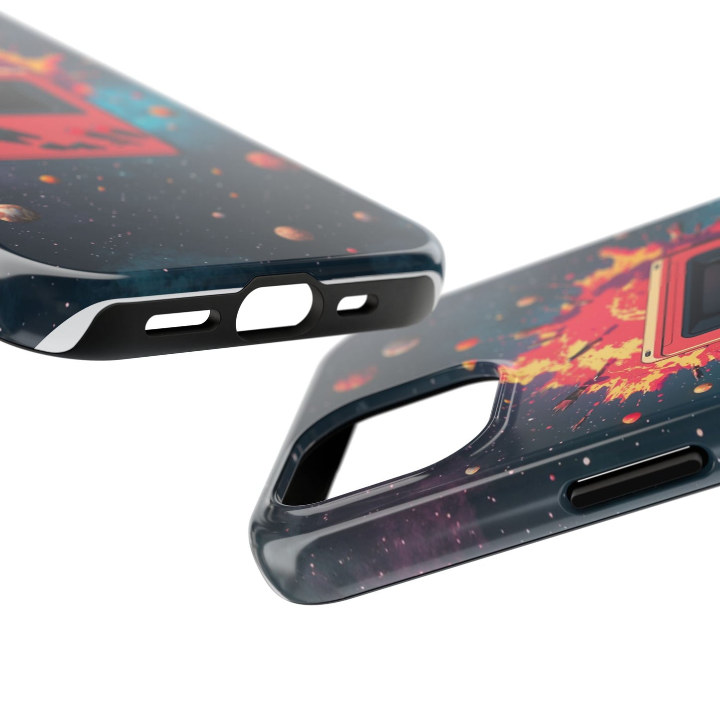 Retro Gaming Tough Phone Case - Space Adventure Design
