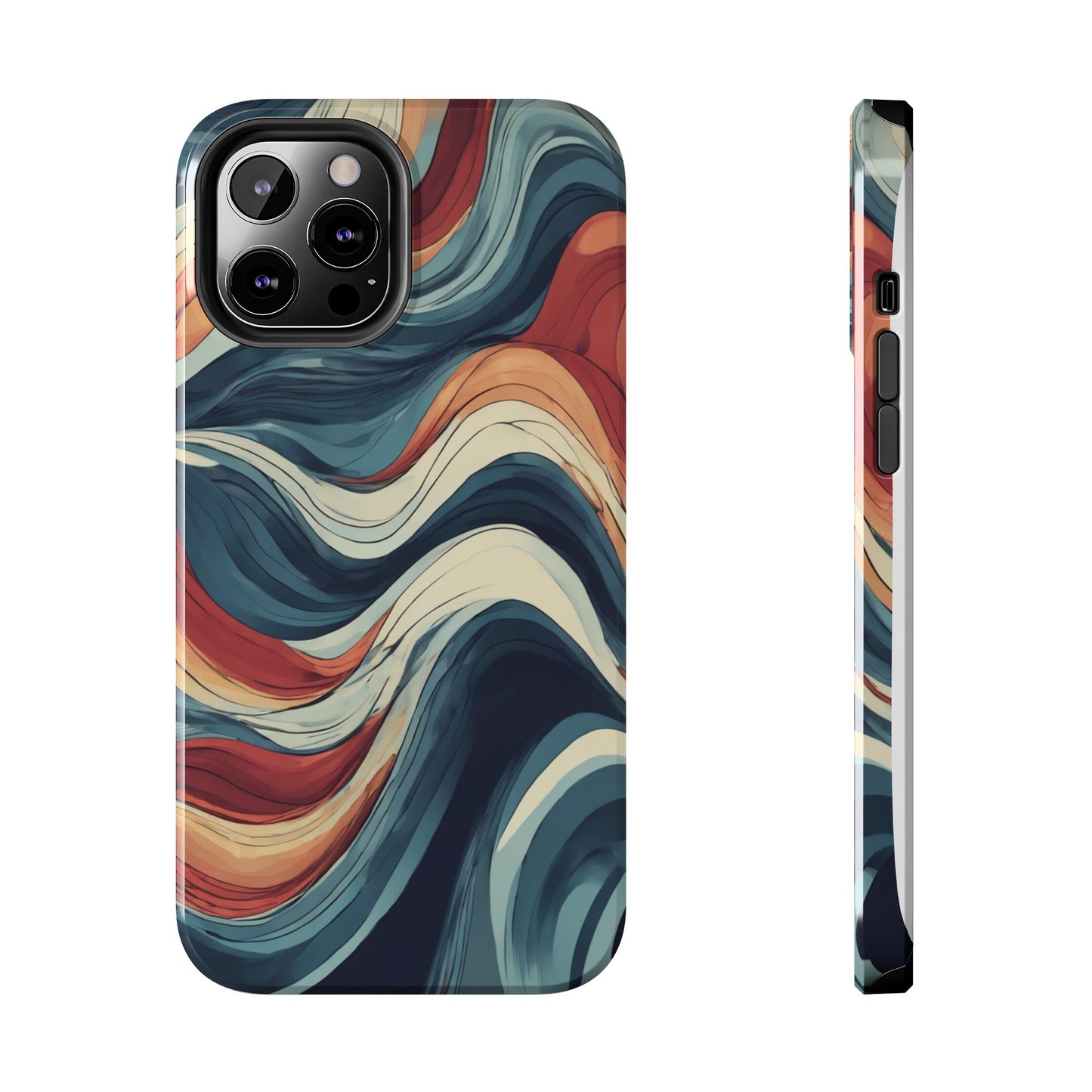 Abstract Wave Tough Phone Case | Stylish Protection for Daily Use - for iPhone