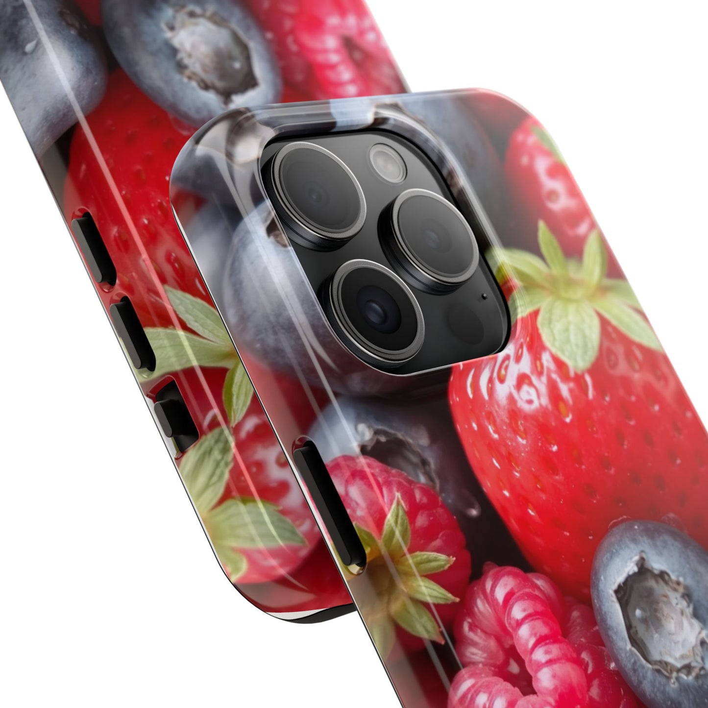 Fruit-Themed Tough Phone Case - Berry Burst Design