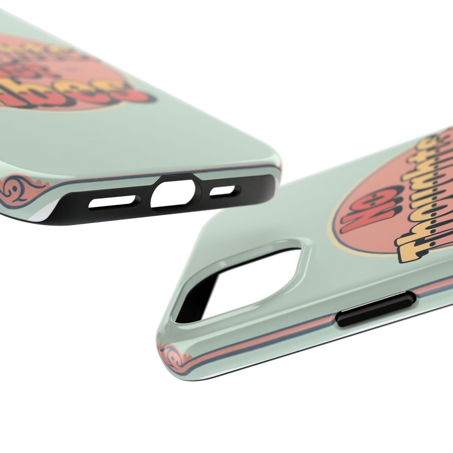 No Thoughts Just Vibes Phone Case - Fun Tough Phone Cover for Positive Energy