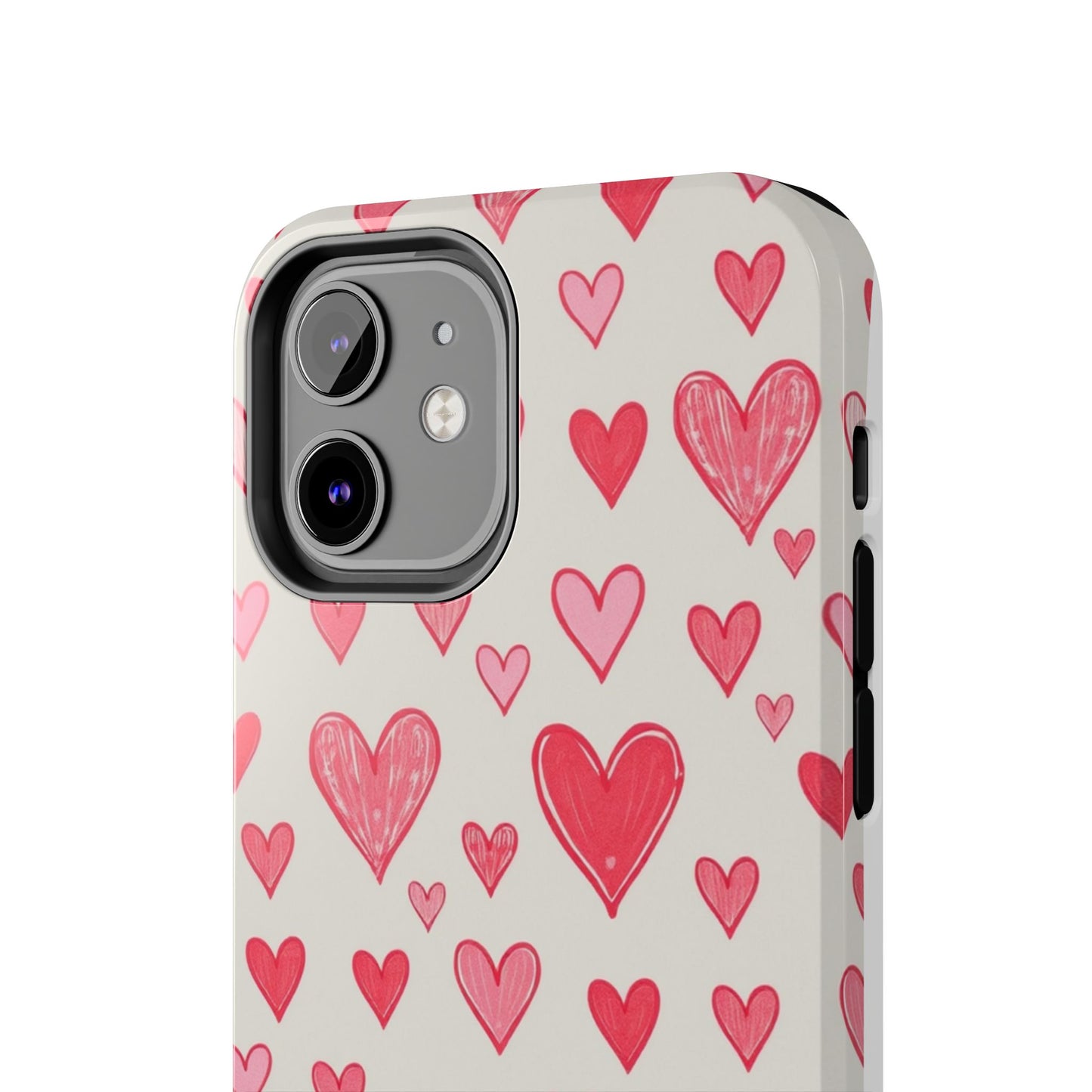 Heart Pattern Tough Phone Case - Cute and Stylish Protection