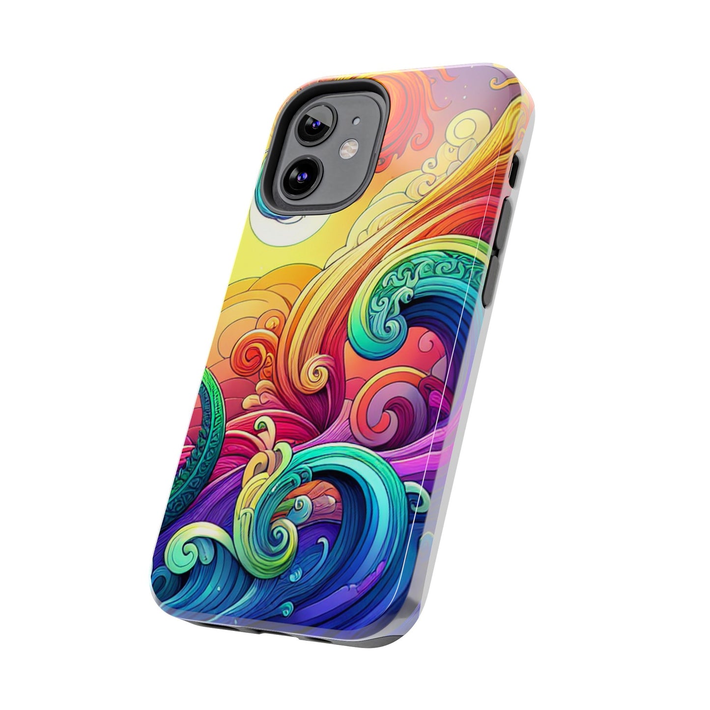Fantasy Ocean Waves Tough Phone Case - Colorful Protective Cover - for iPhone