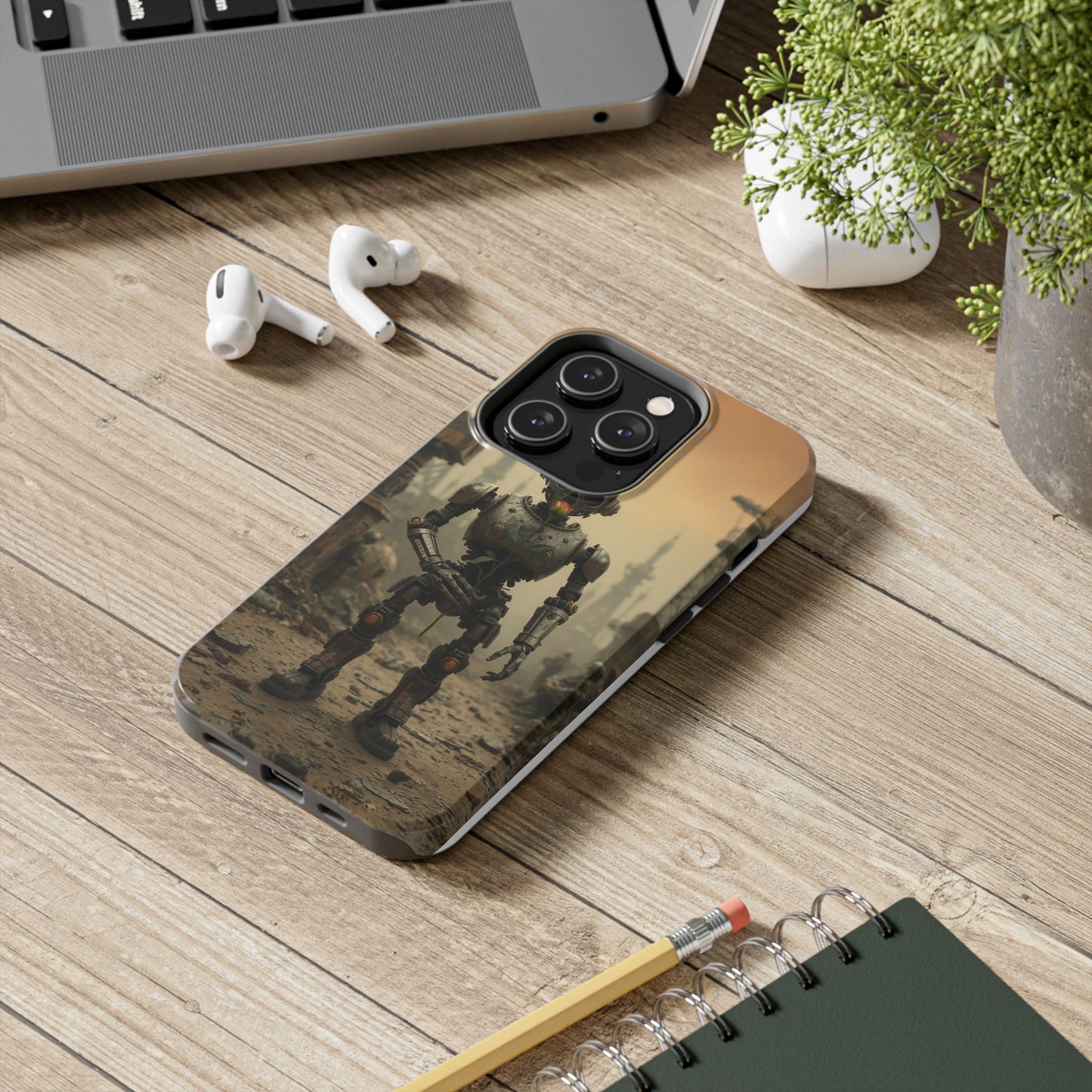 Robotic Sentinel Tough Phone Case - Durable Protector for Sci-Fi Lovers