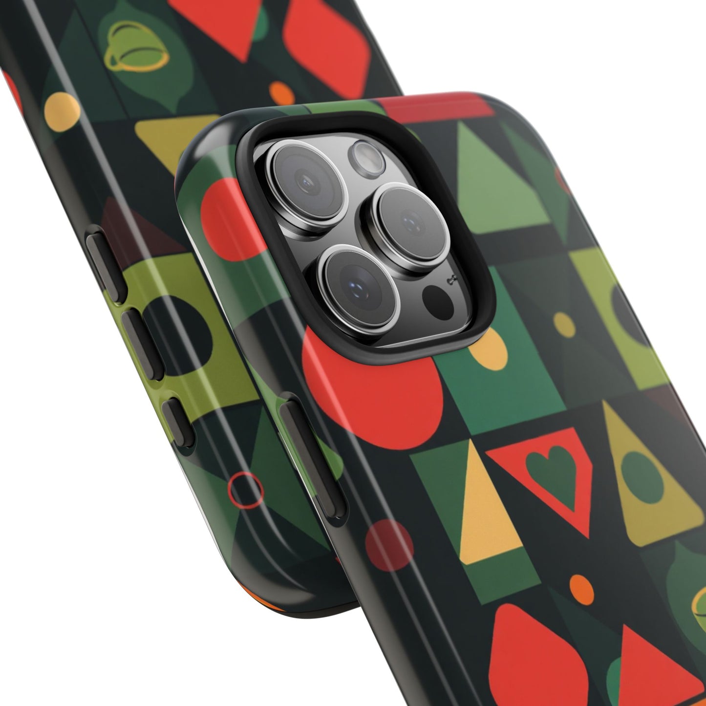 Vibrant Geometric Tough Phone Cases – Stylish Protection for Trendsetters - for iPhone