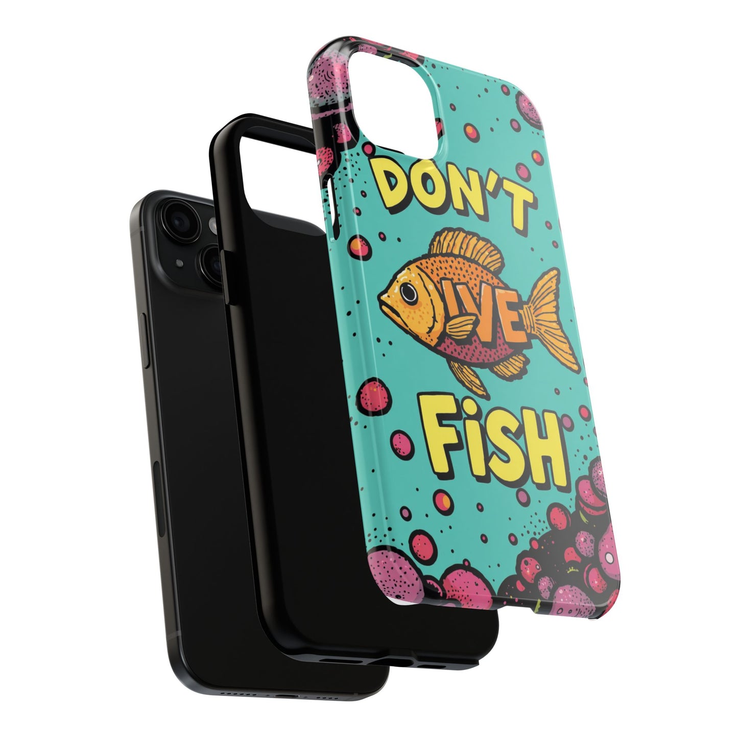 Catchy Fish-Themed Tough Phone Cases, Unique Gift for Fish Lovers, Durable Protection for Phones, Fun Aquatic Design, Ideal for Holidays