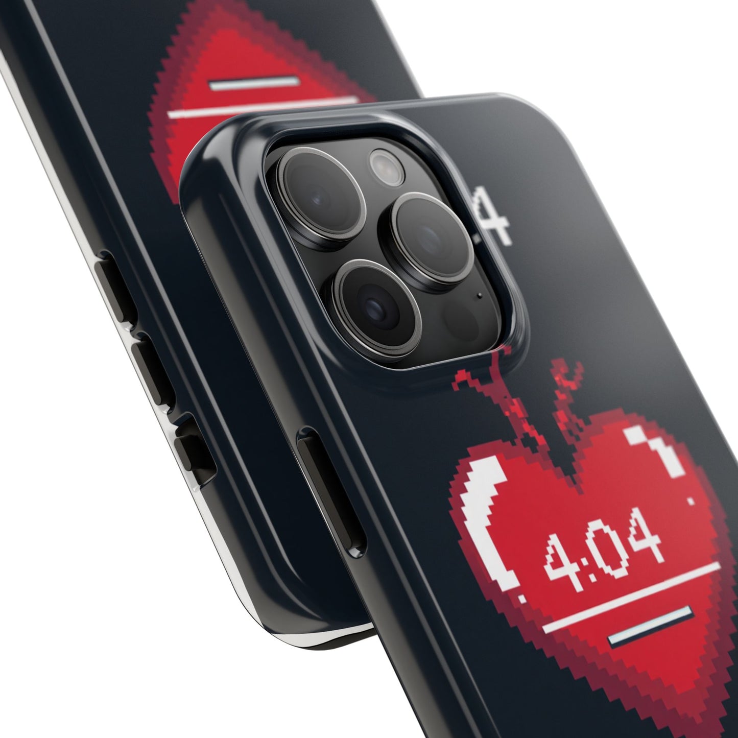 Vintage Pixel Heart Tough Phone Case - "404 Love Not Found" Design