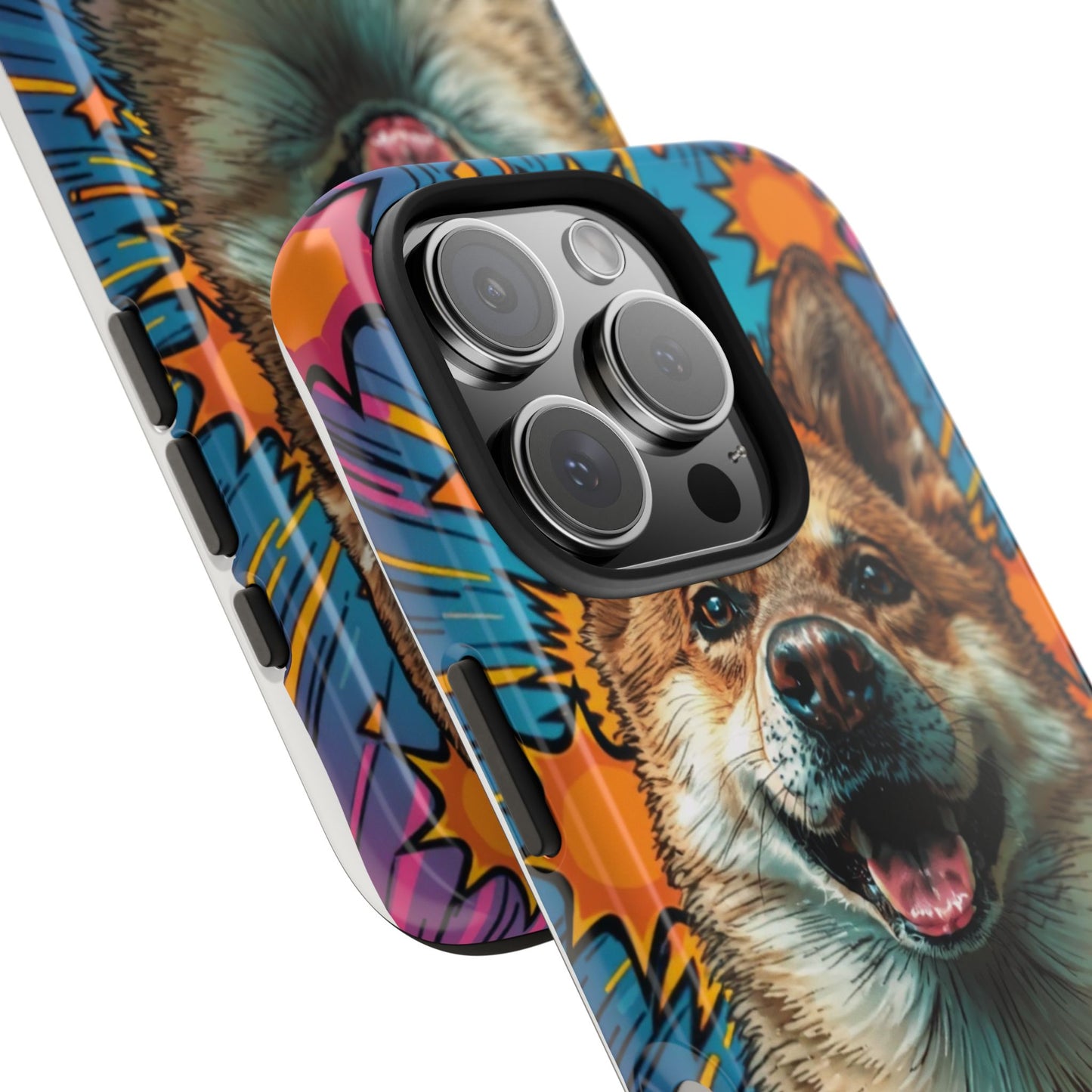 Vibrant Corgi Tough Phone Case - Fun Design for Pet Lovers