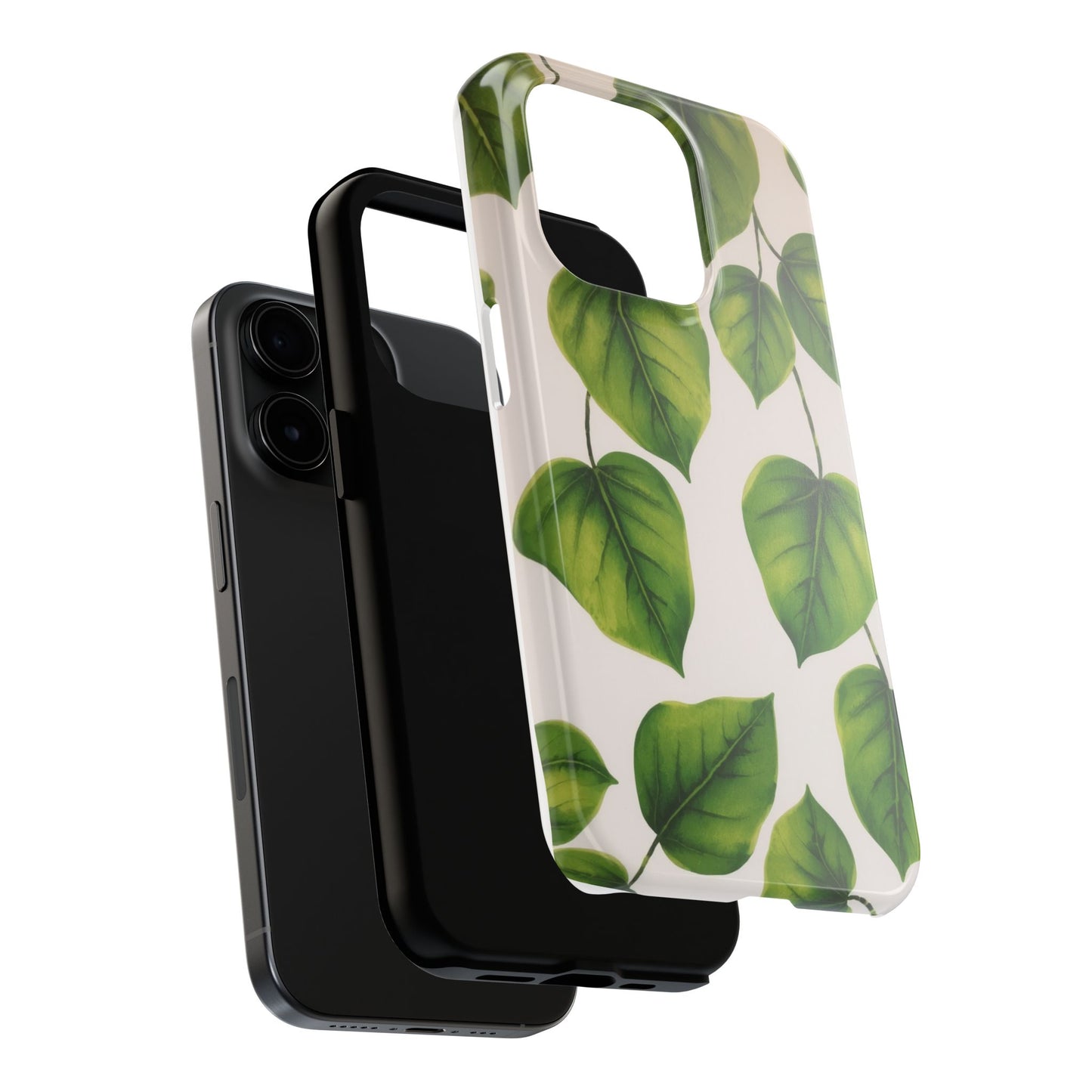 Tough Phone Cases with Green Leaf Design | Eco-Friendly Protection for Nature Lovers